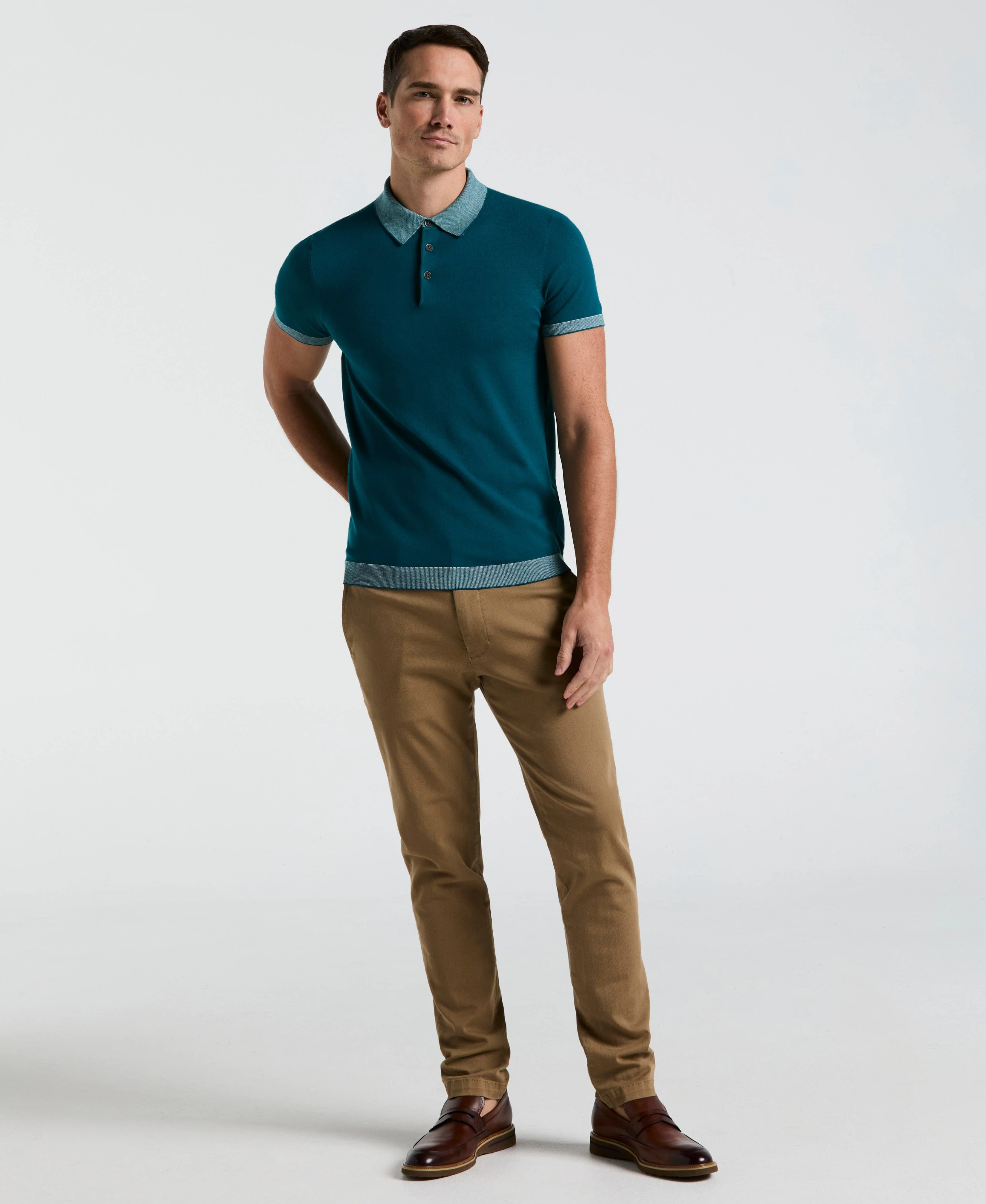 Tech Knit Contrast Sweater Polo - Image 4