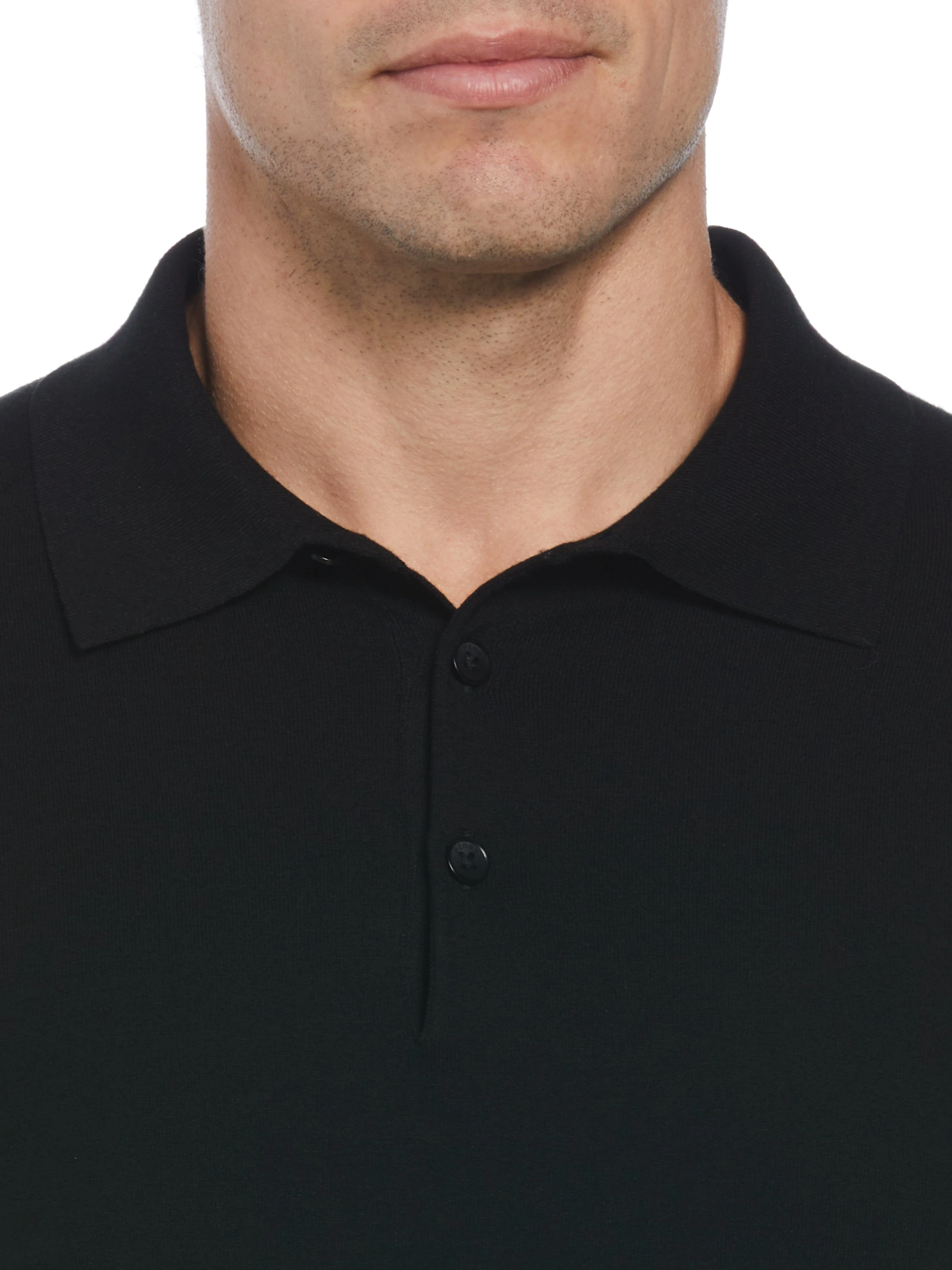 Solid Tech Knit Texture Polo - Image 3