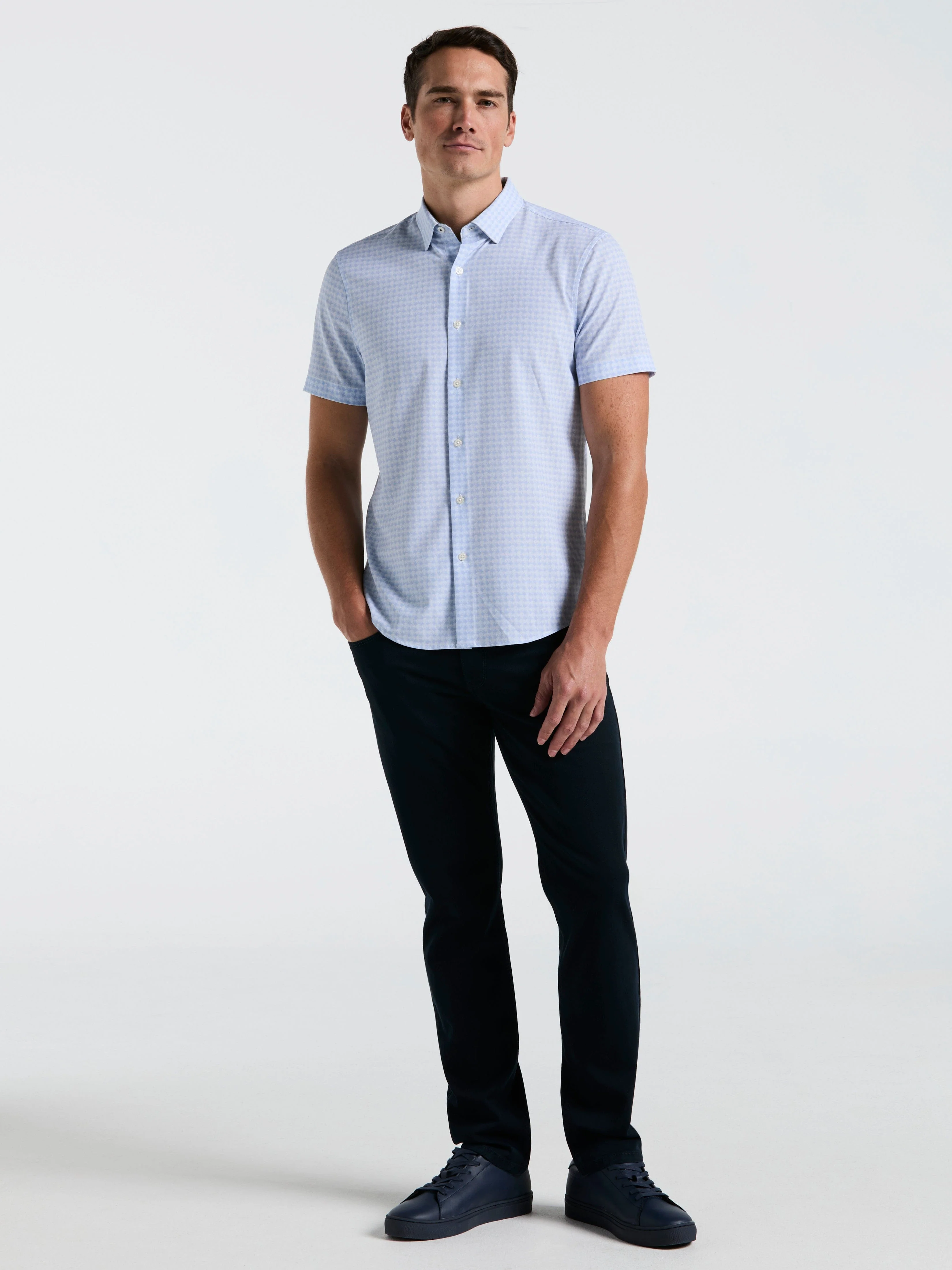 Textured Dot Slim Fit Shirt