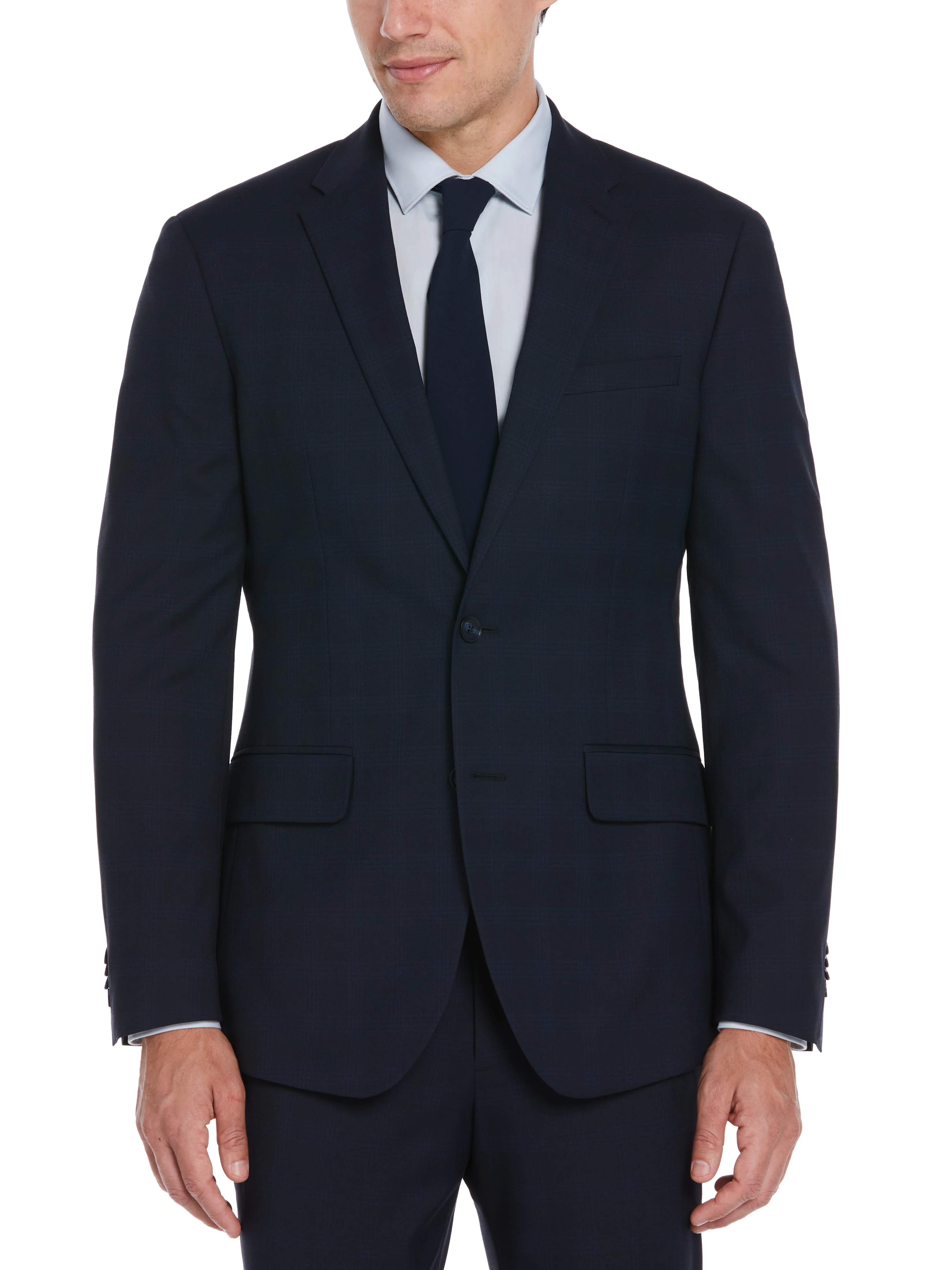 Slim Fit Plaid Suit Jacket