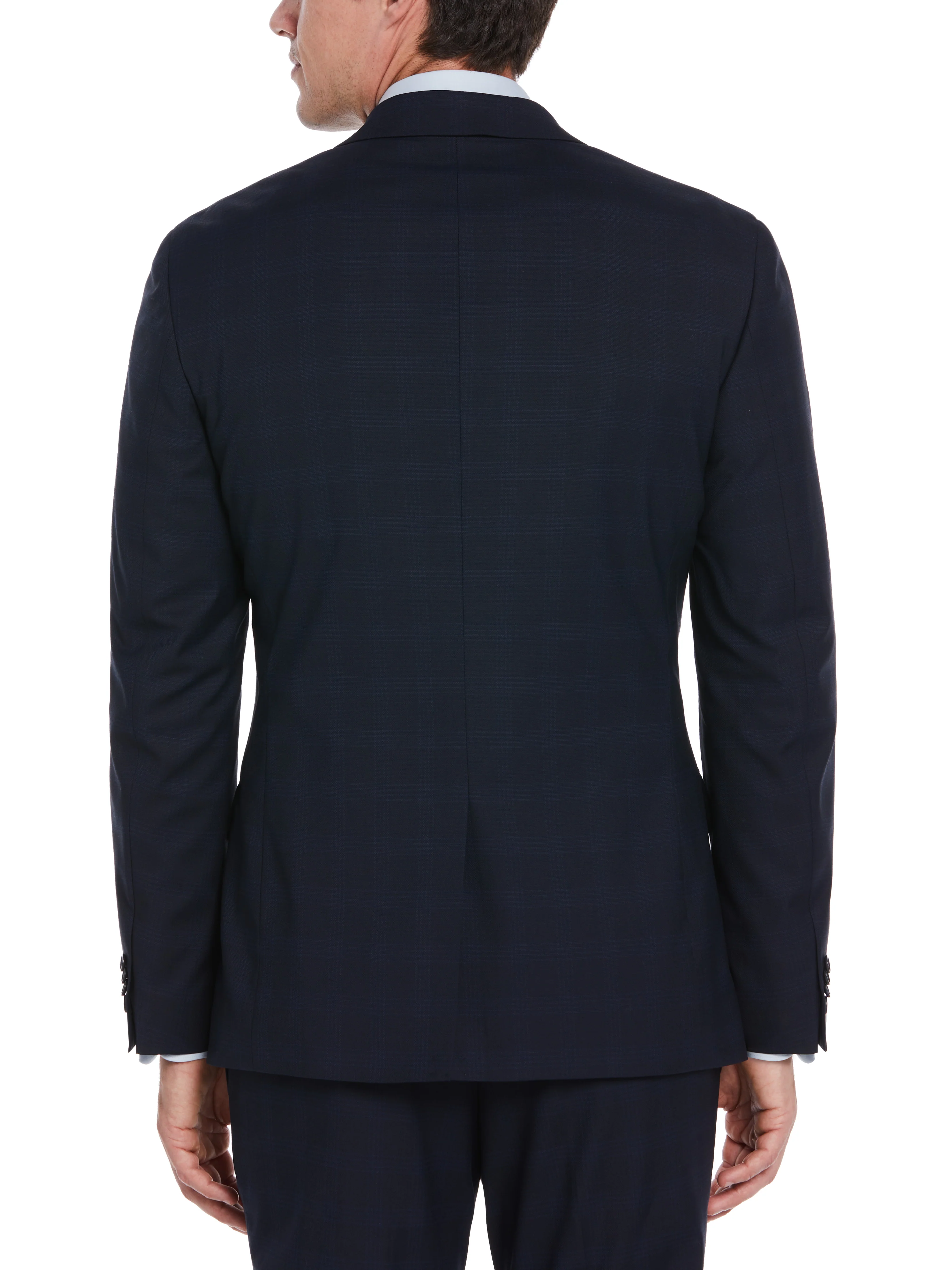 Slim Fit Plaid Suit Jacket - Image 2