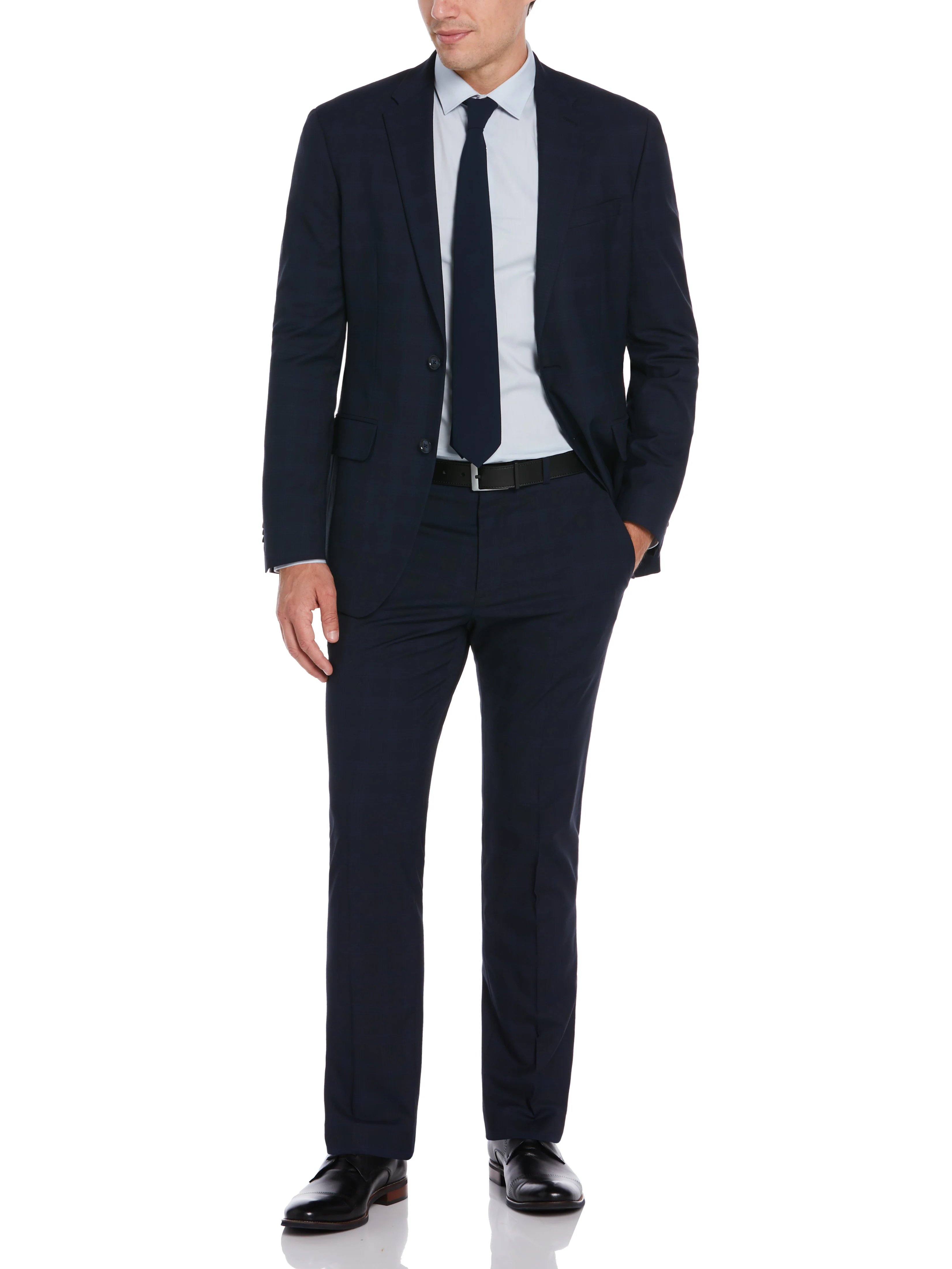 Slim Fit Plaid Suit Jacket - Image 5