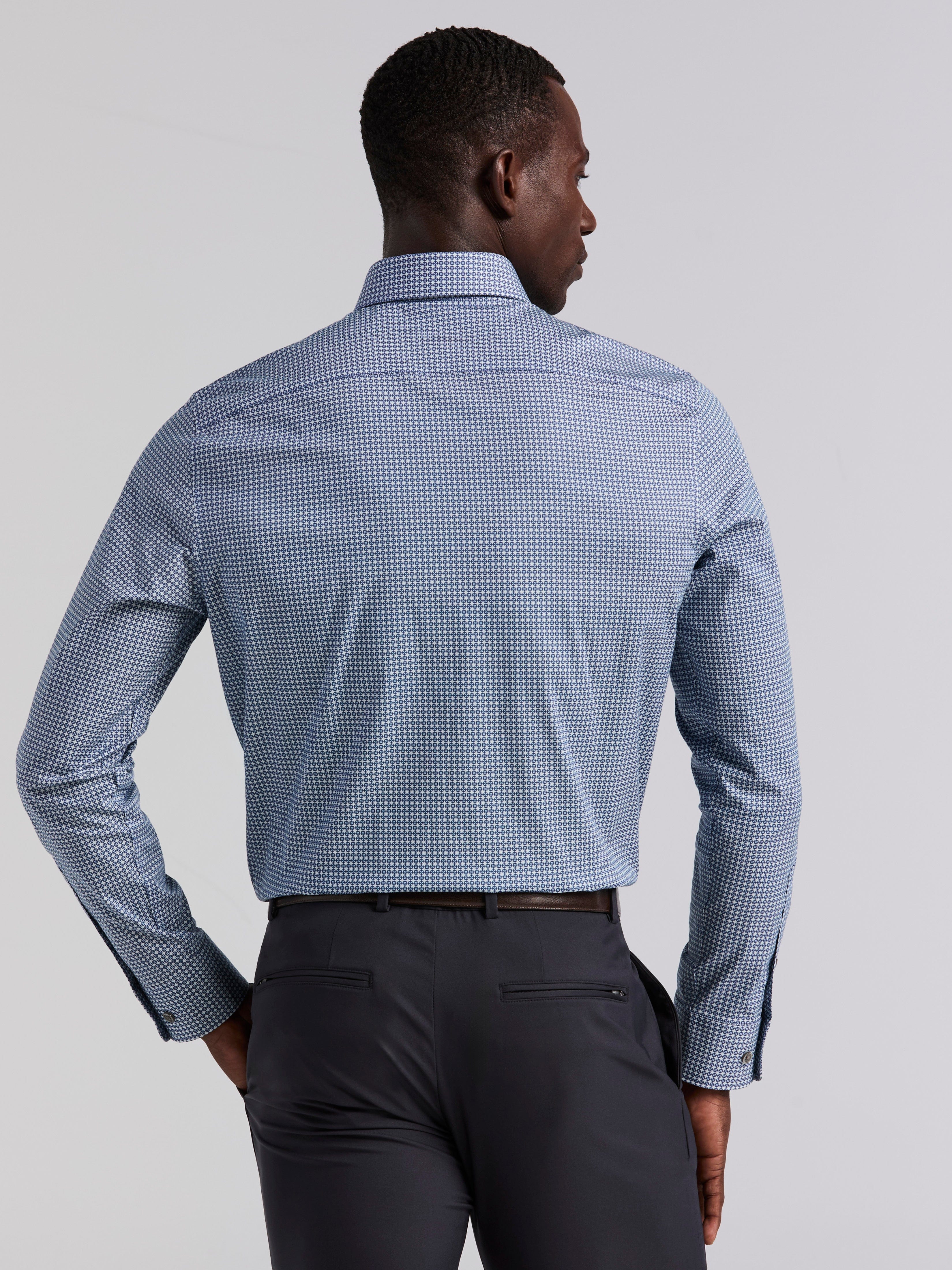 Tile Geo Print Cotton Shirt - Image 2