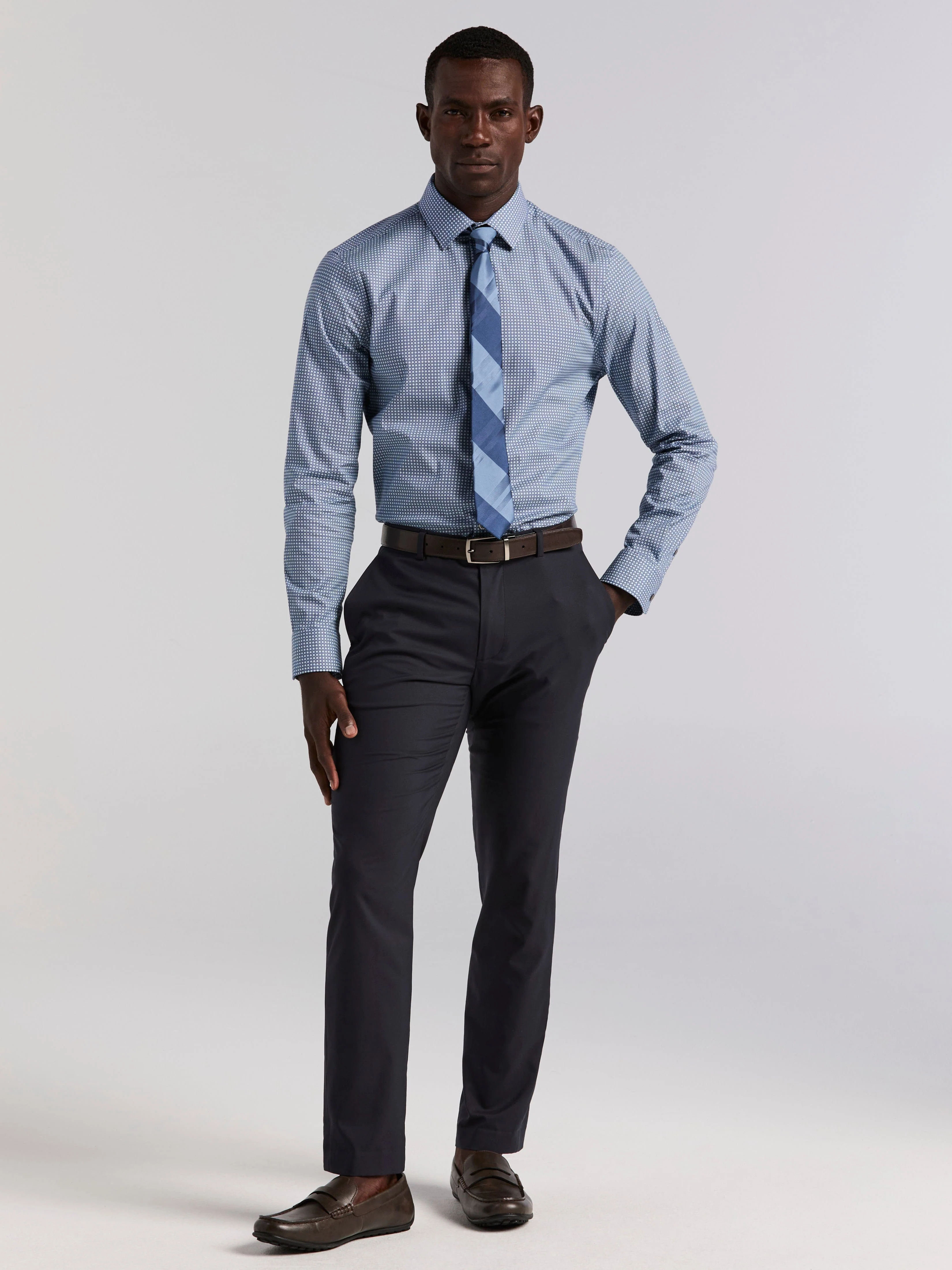 Tile Geo Print Cotton Shirt - Image 5