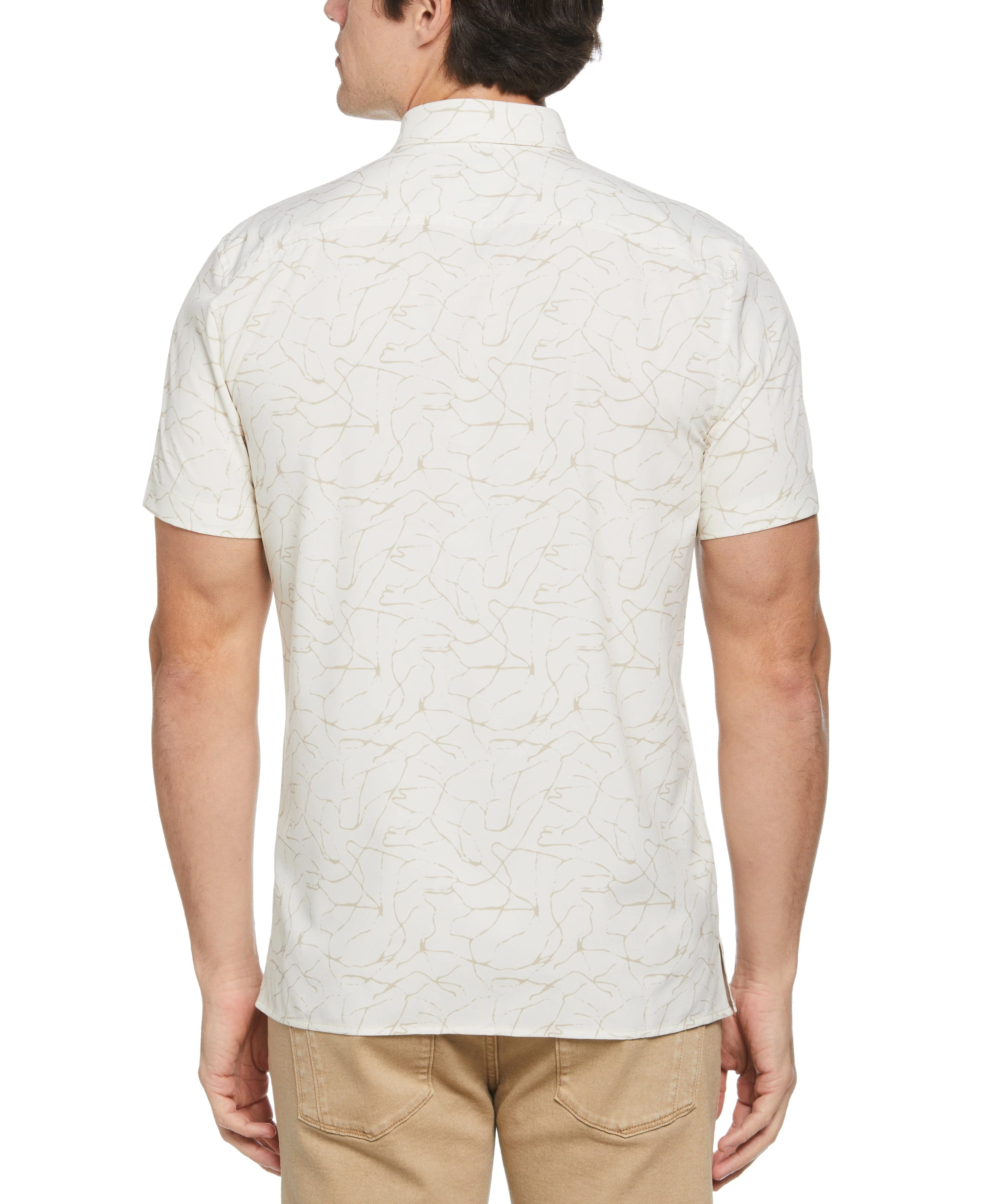 Total Stretch Slim Fit Abstract Strokes Shirt - Image 2