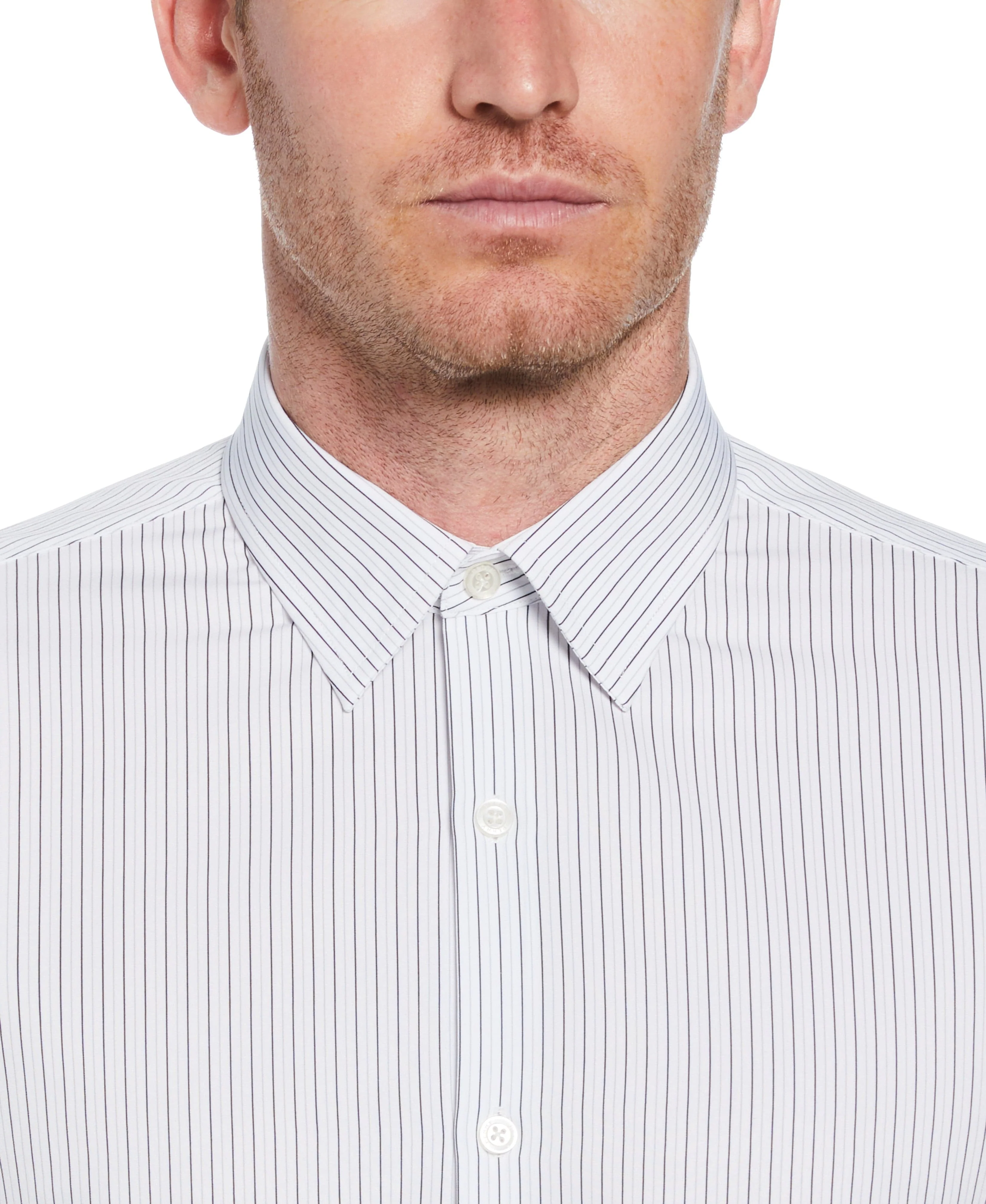 Total Stretch Bi-Color Pinstripe Shirt - Image 3