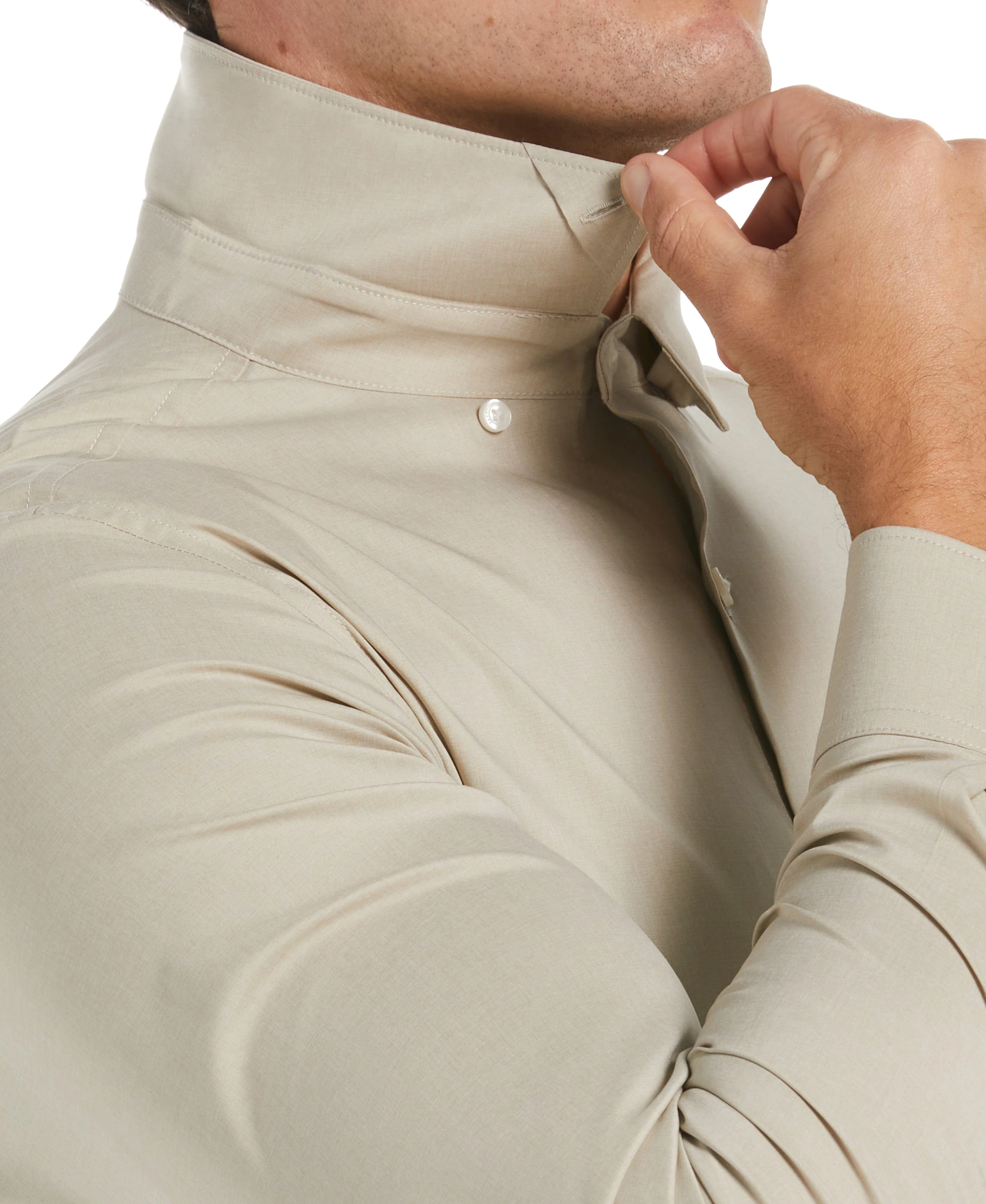 Big & Tall Total Stretch Heather Shirt - Image 4