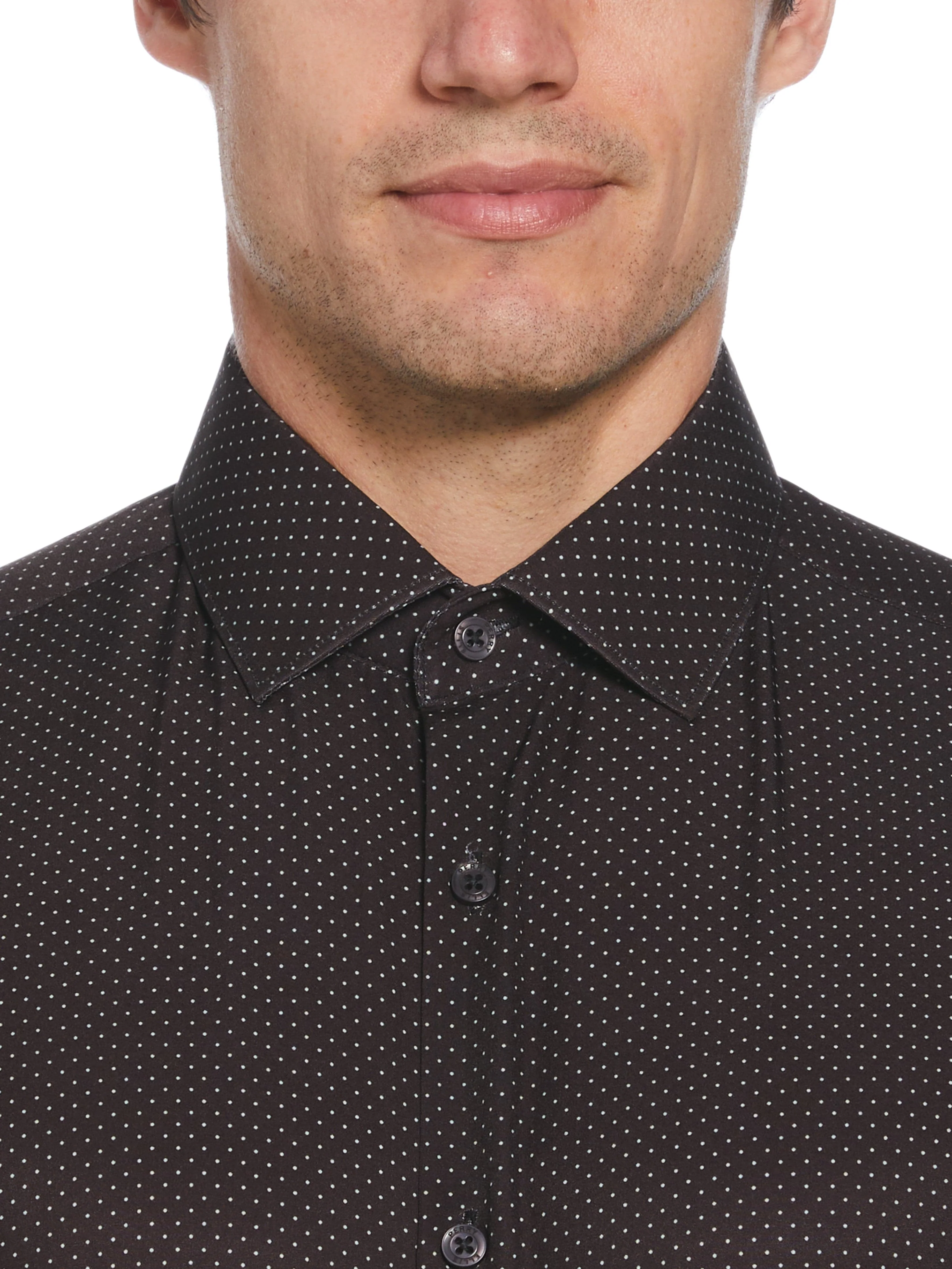 Slim Fit Total Stretch Dot Dress Shirt - Image 2