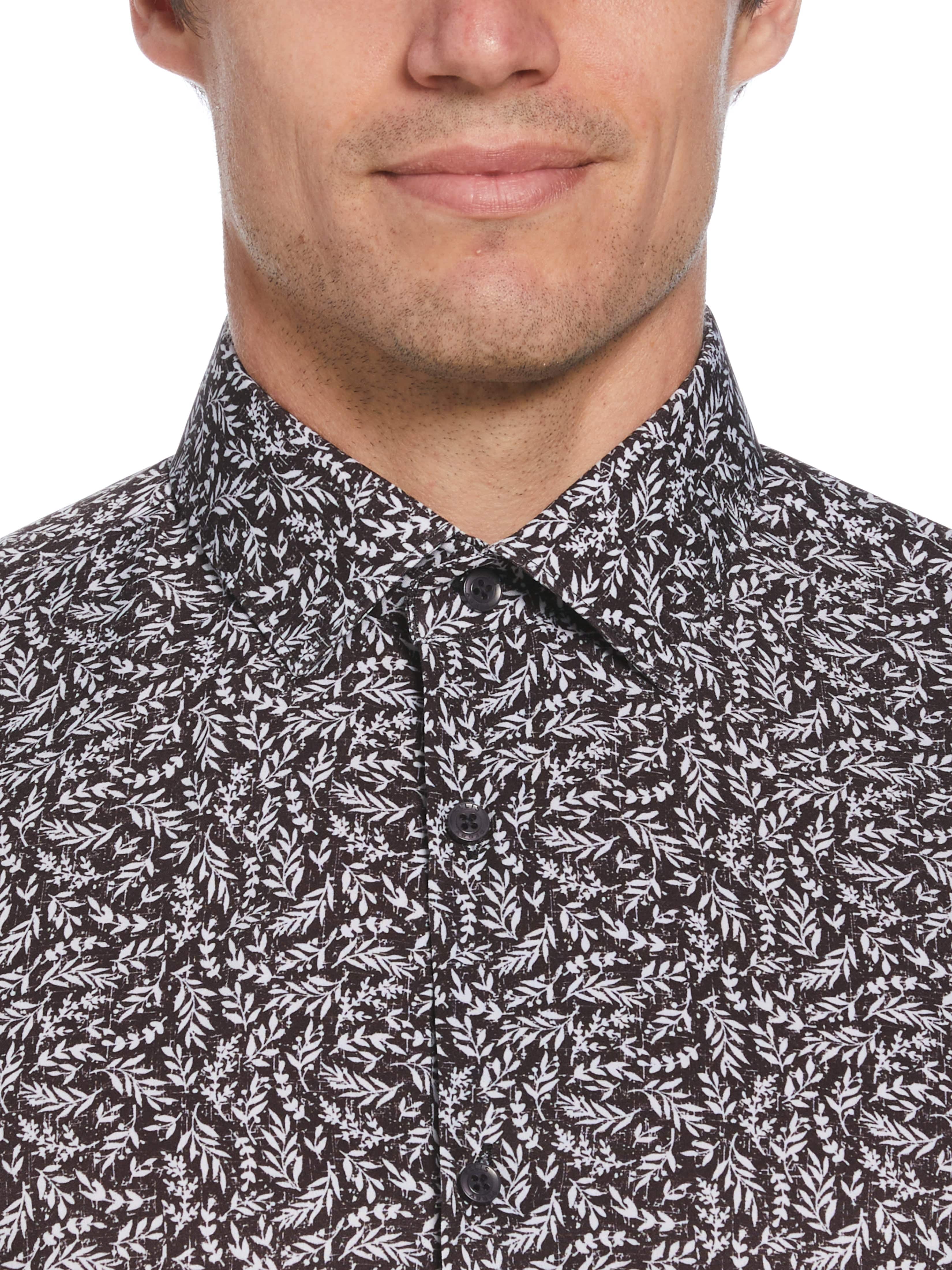 Slim Fit Total Stretch Flower Print Dress Shirt - Image 2