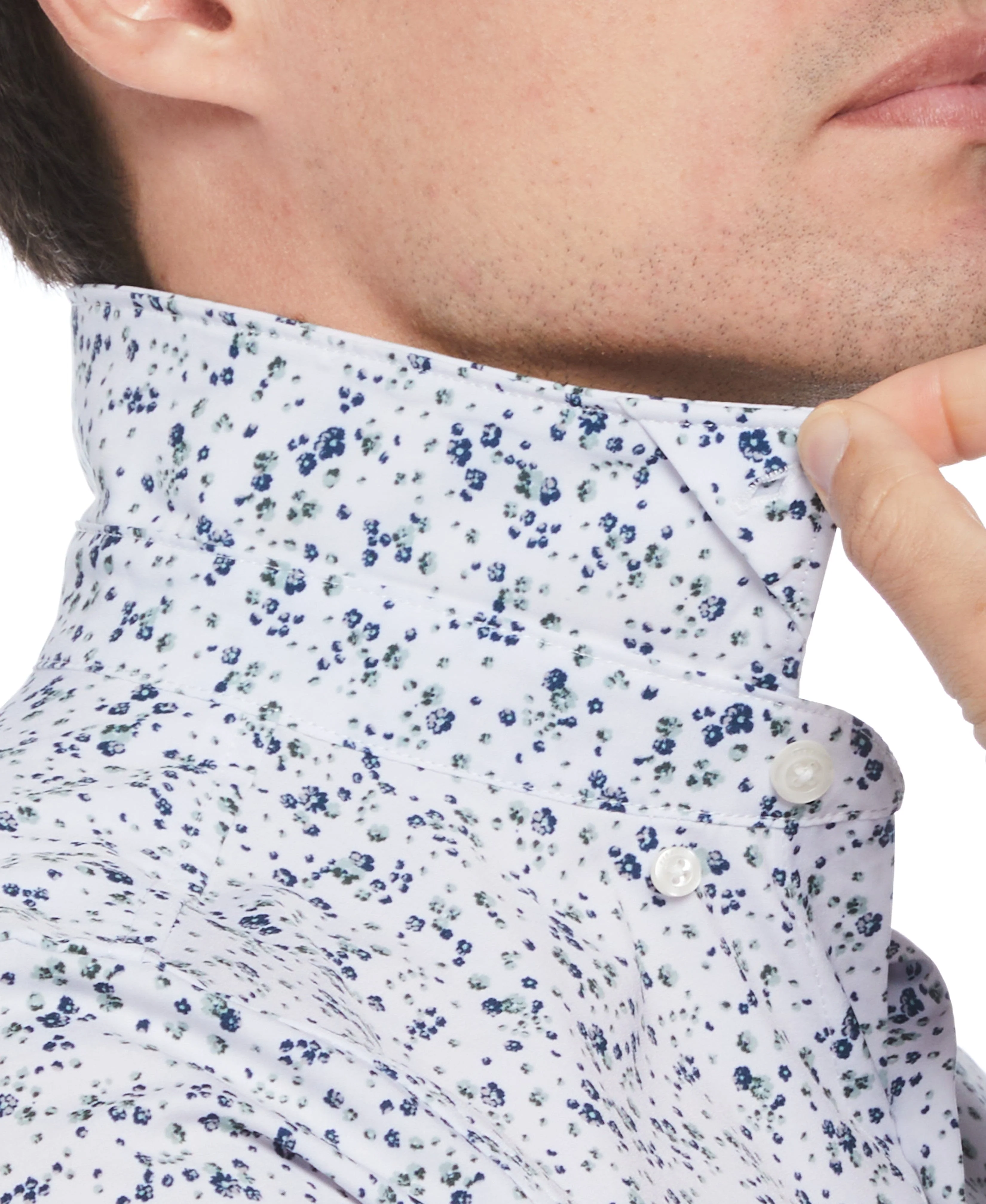 Total Stretch Ditsy Floral Print Shirt - Image 3