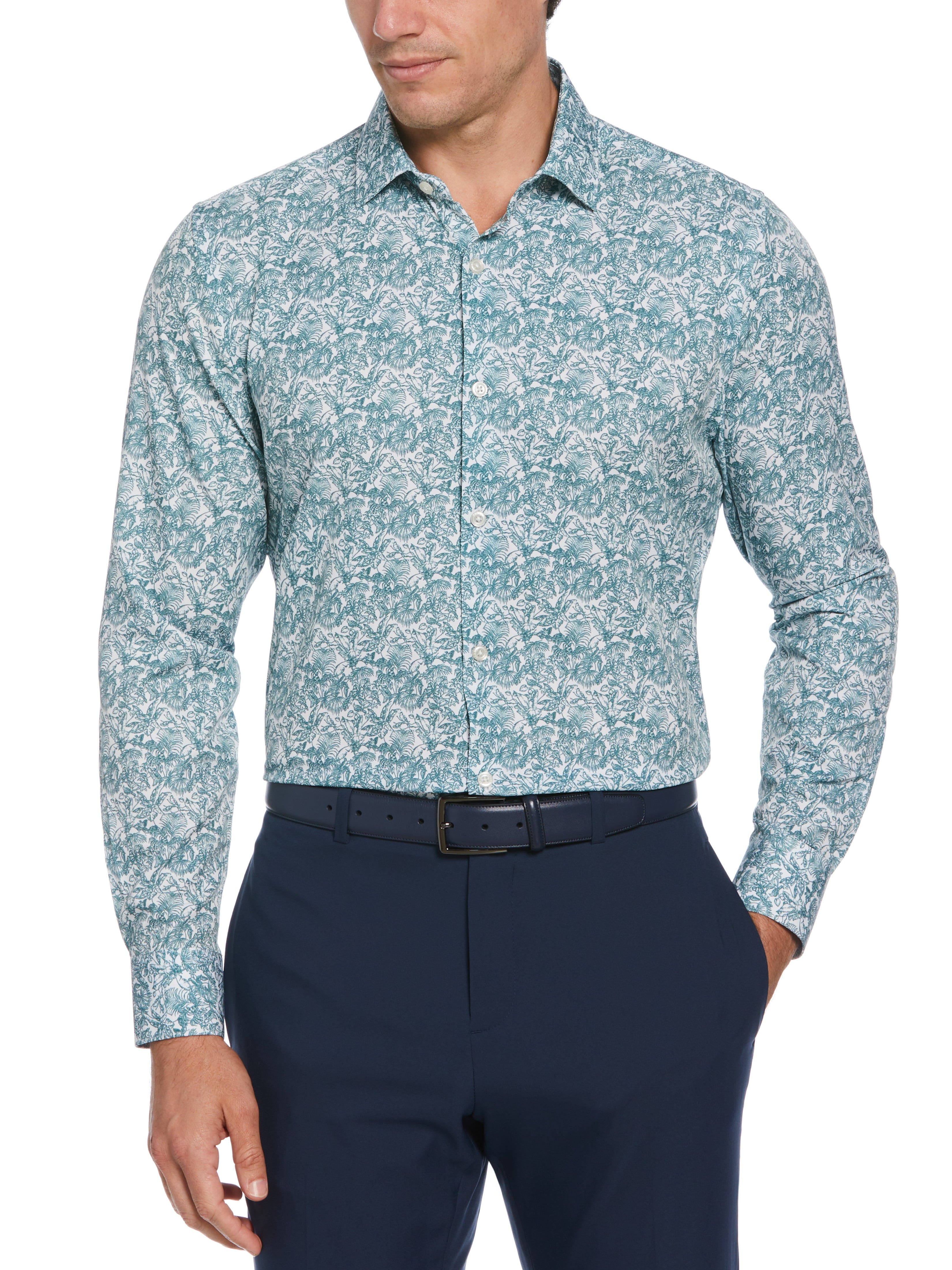 Slim Fit Total Stretch Floral Print Shirt