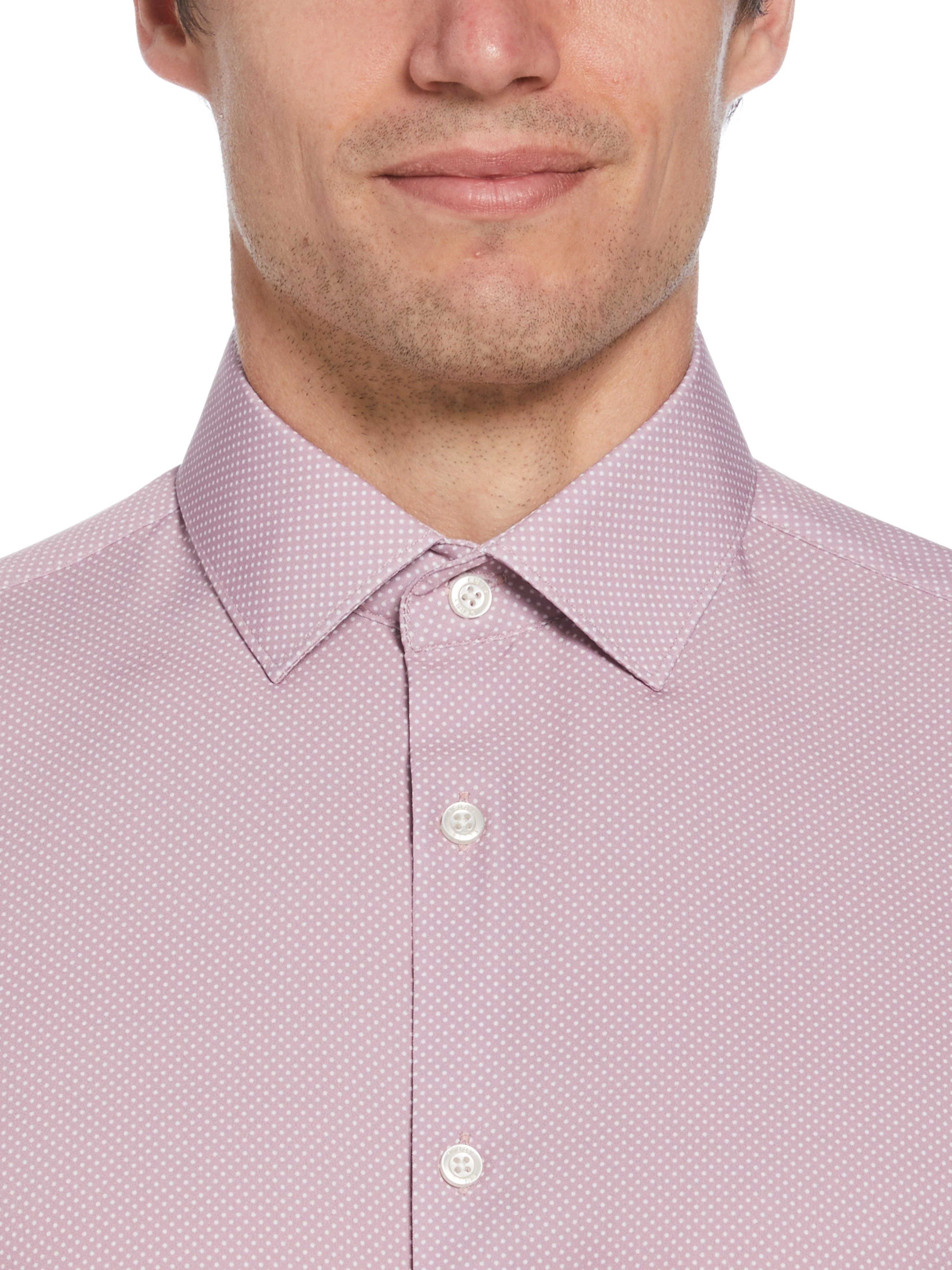 Slim Fit Total Stretch Dot Dress Shirt - Image 3
