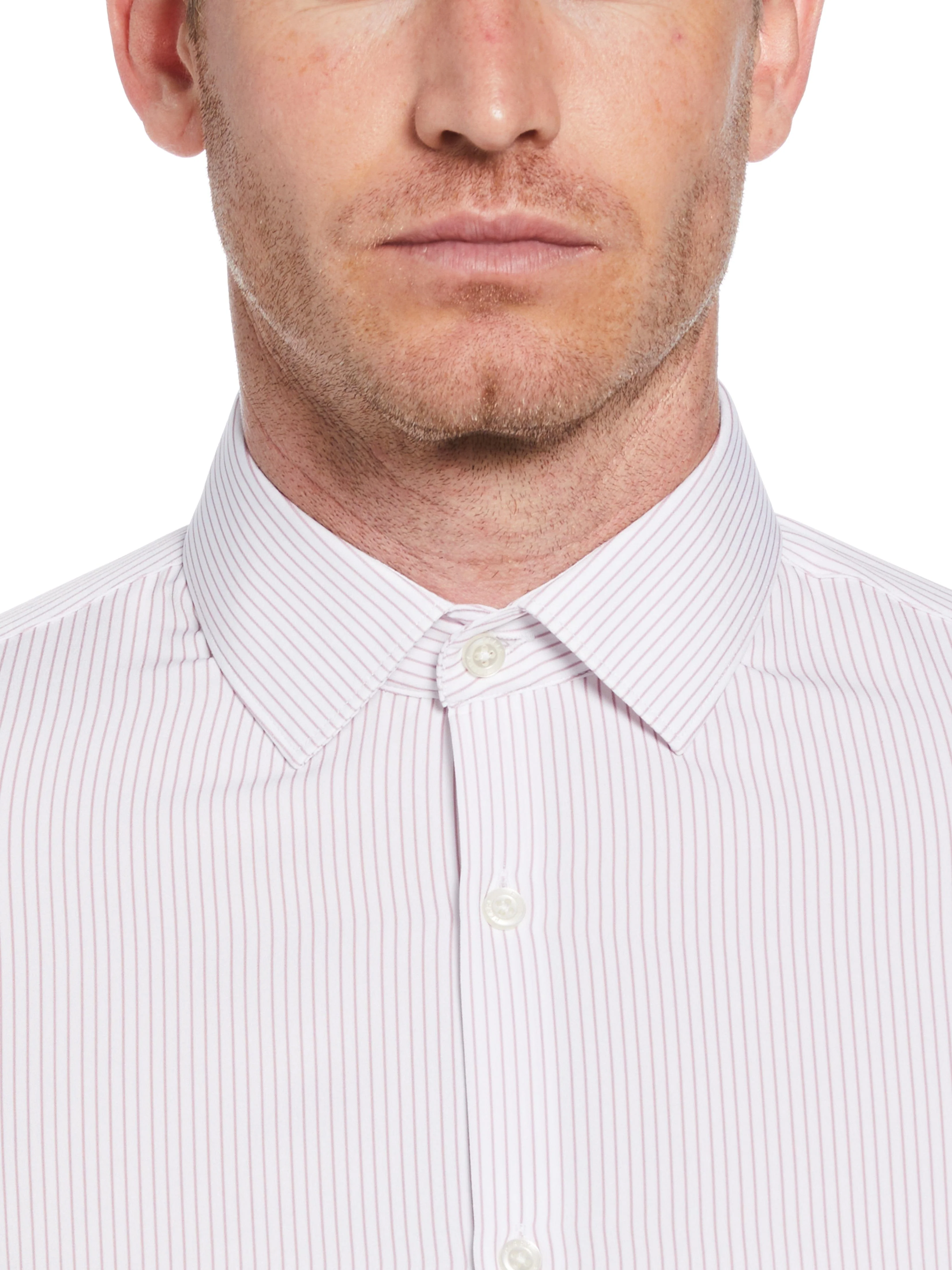 Total Stretch Pink Stripe Print Shirt - Image 2
