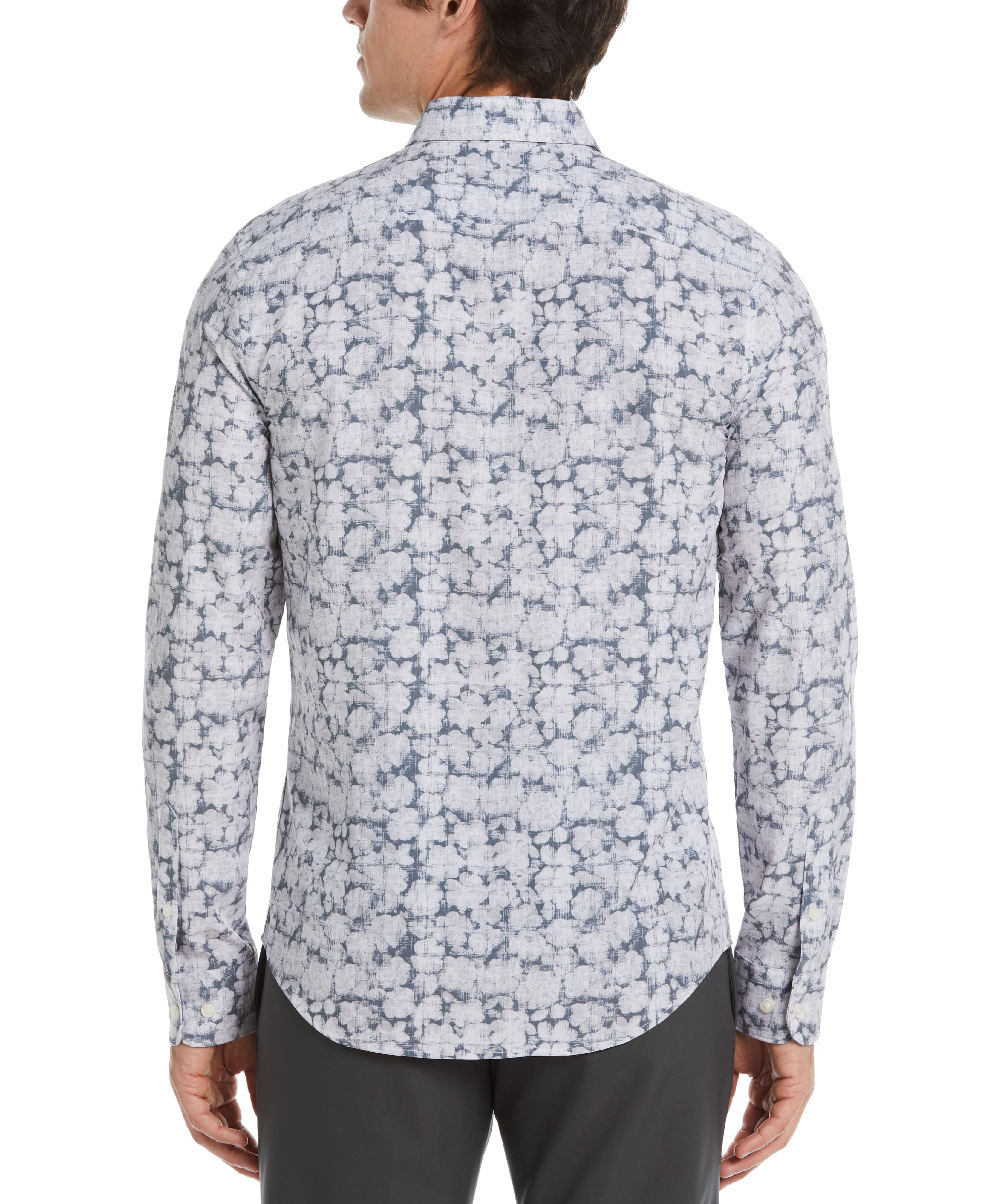 Total Stretch Slim Fit Abstract Floral Print Shirt - Image 2
