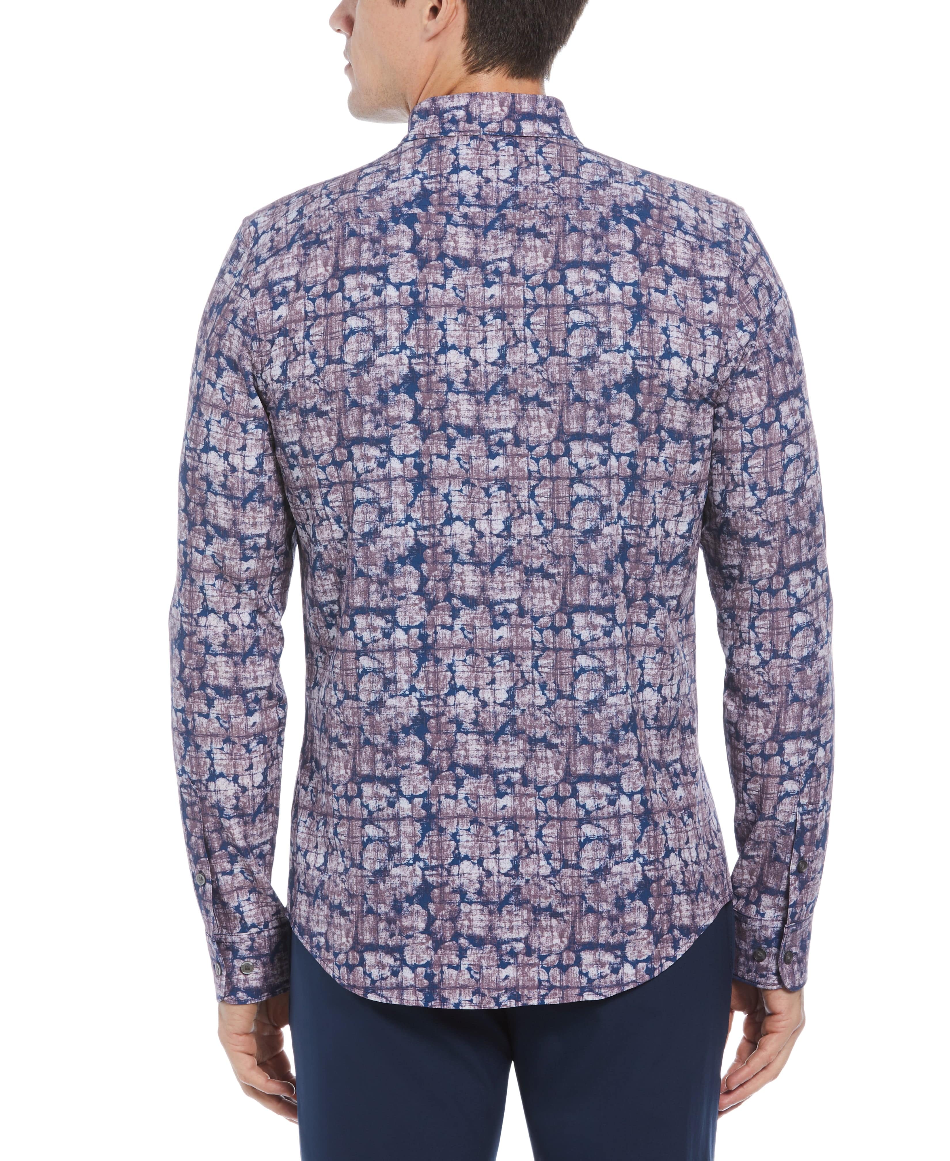 Total Stretch Slim Fit Abstract Floral Print Shirt - Image 2