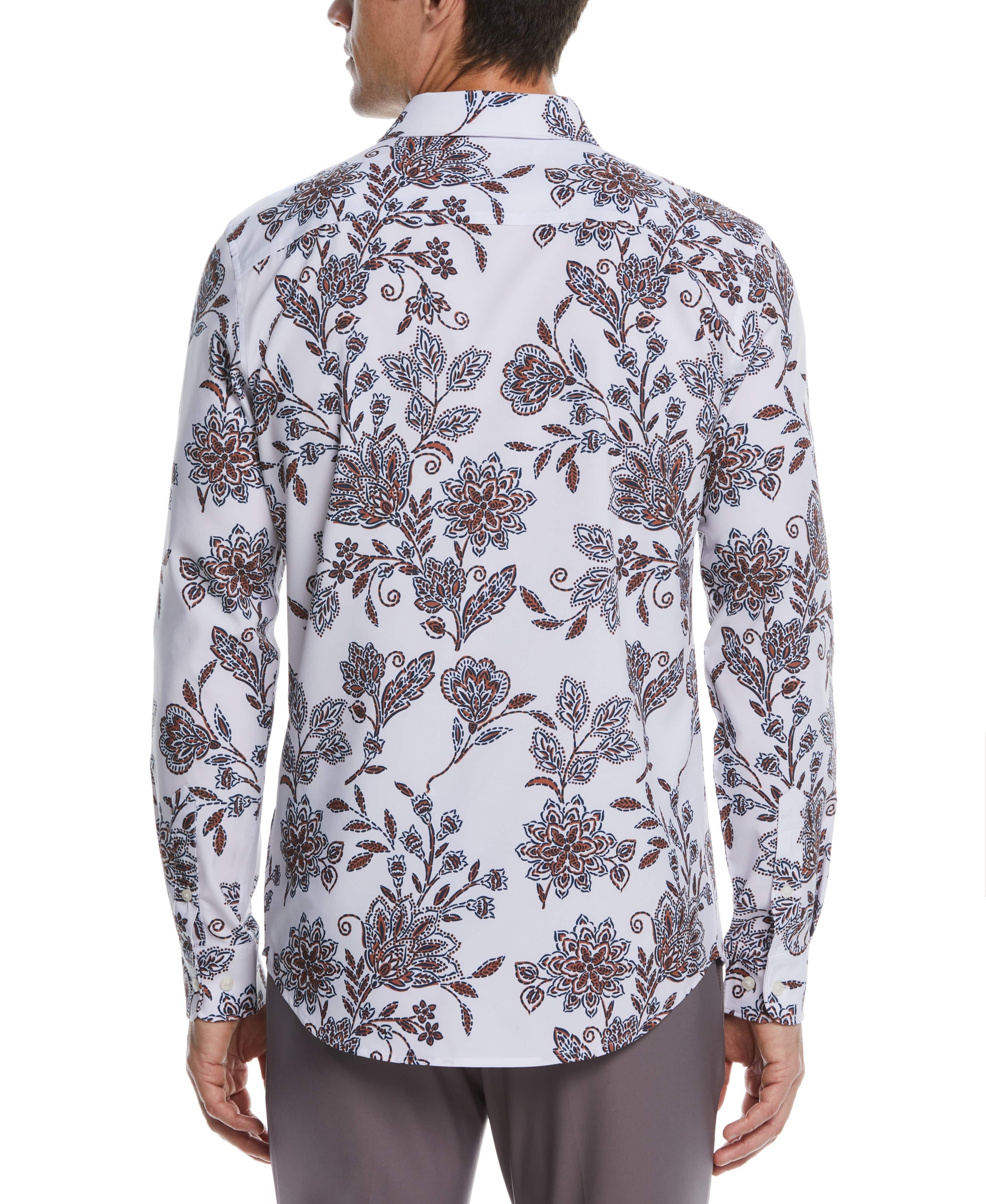 Total Stretch Slim Fit Large Floral Print Shirt - Image 2