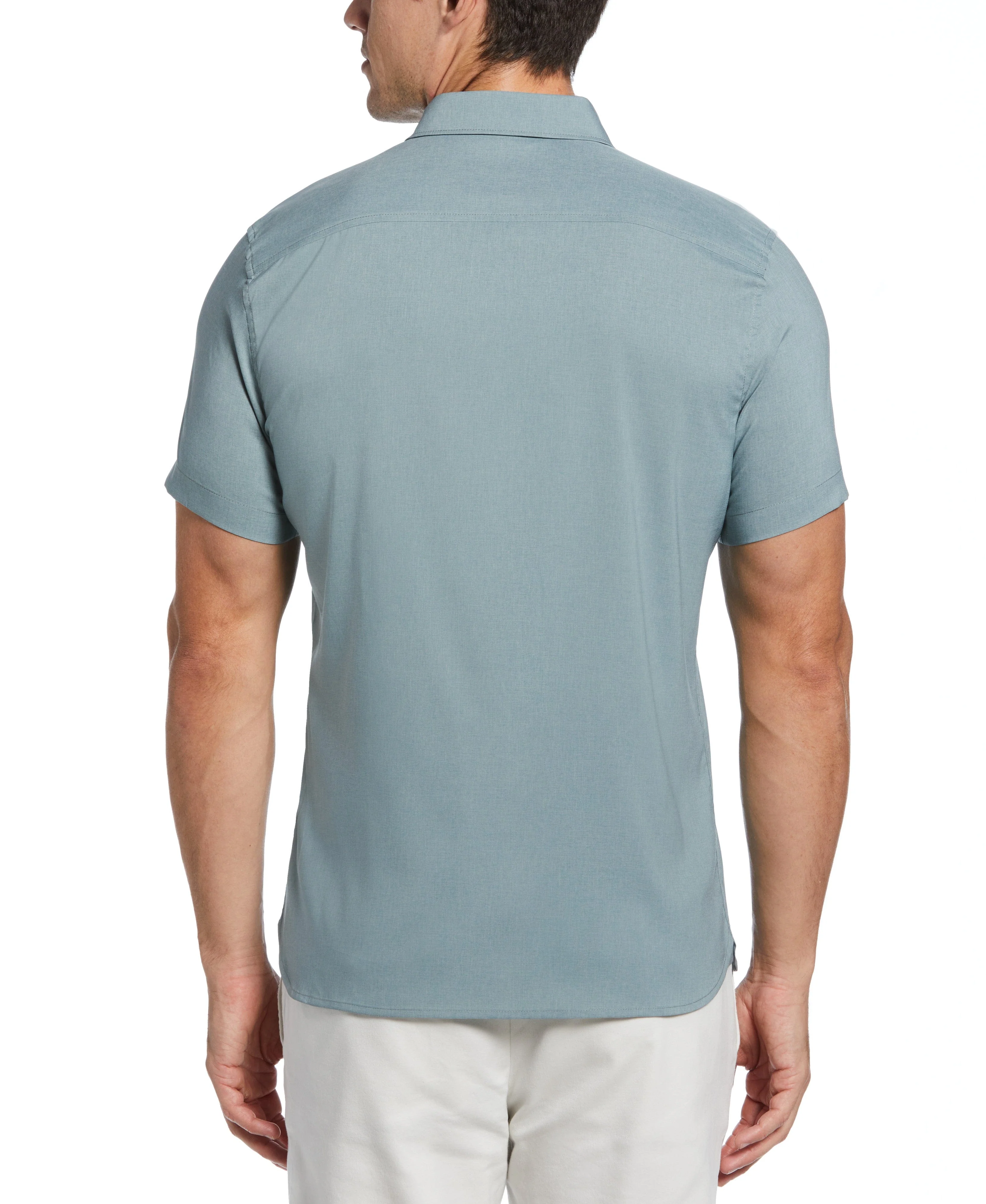 Total Stretch Slim Fit Heather Pocket Shirt - Image 2