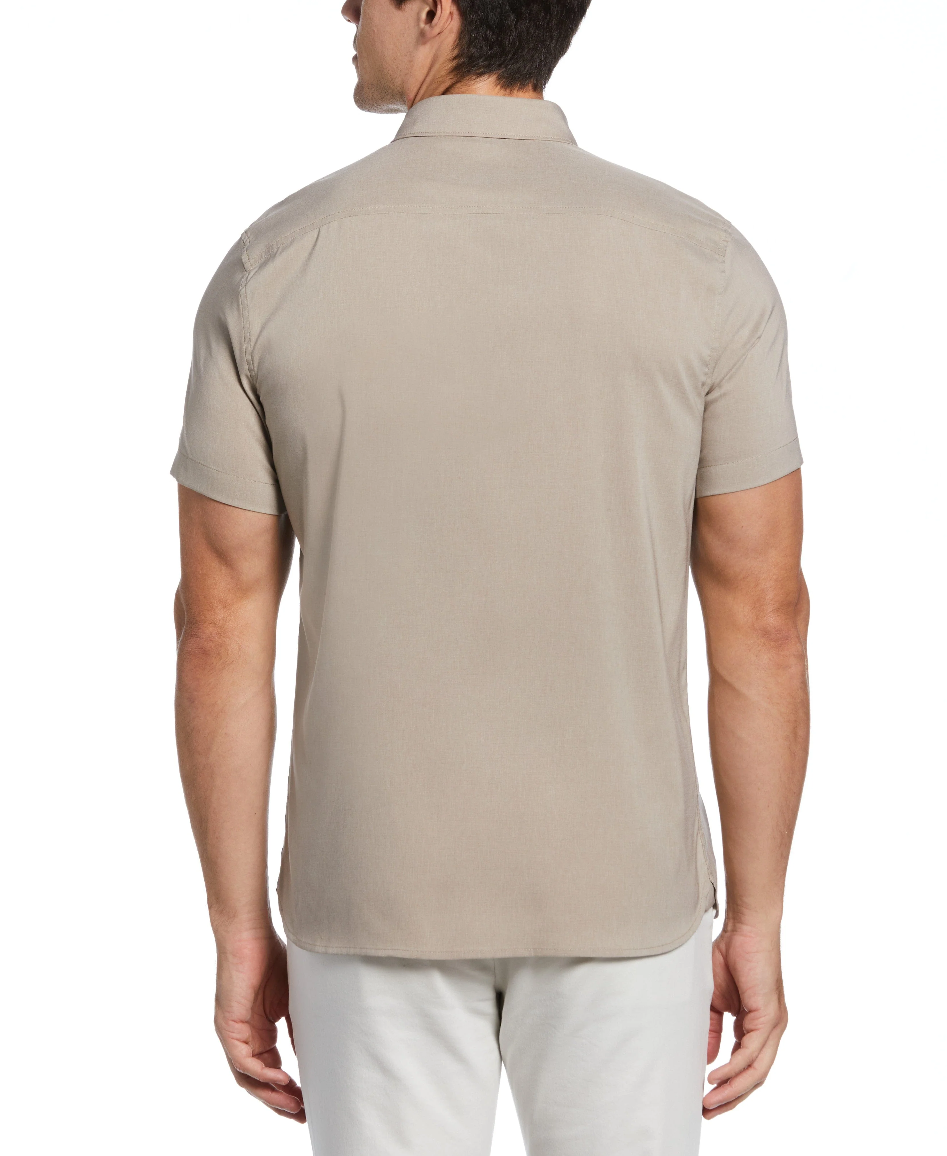 Total Stretch Slim Fit Heather Pocket Shirt - Image 2