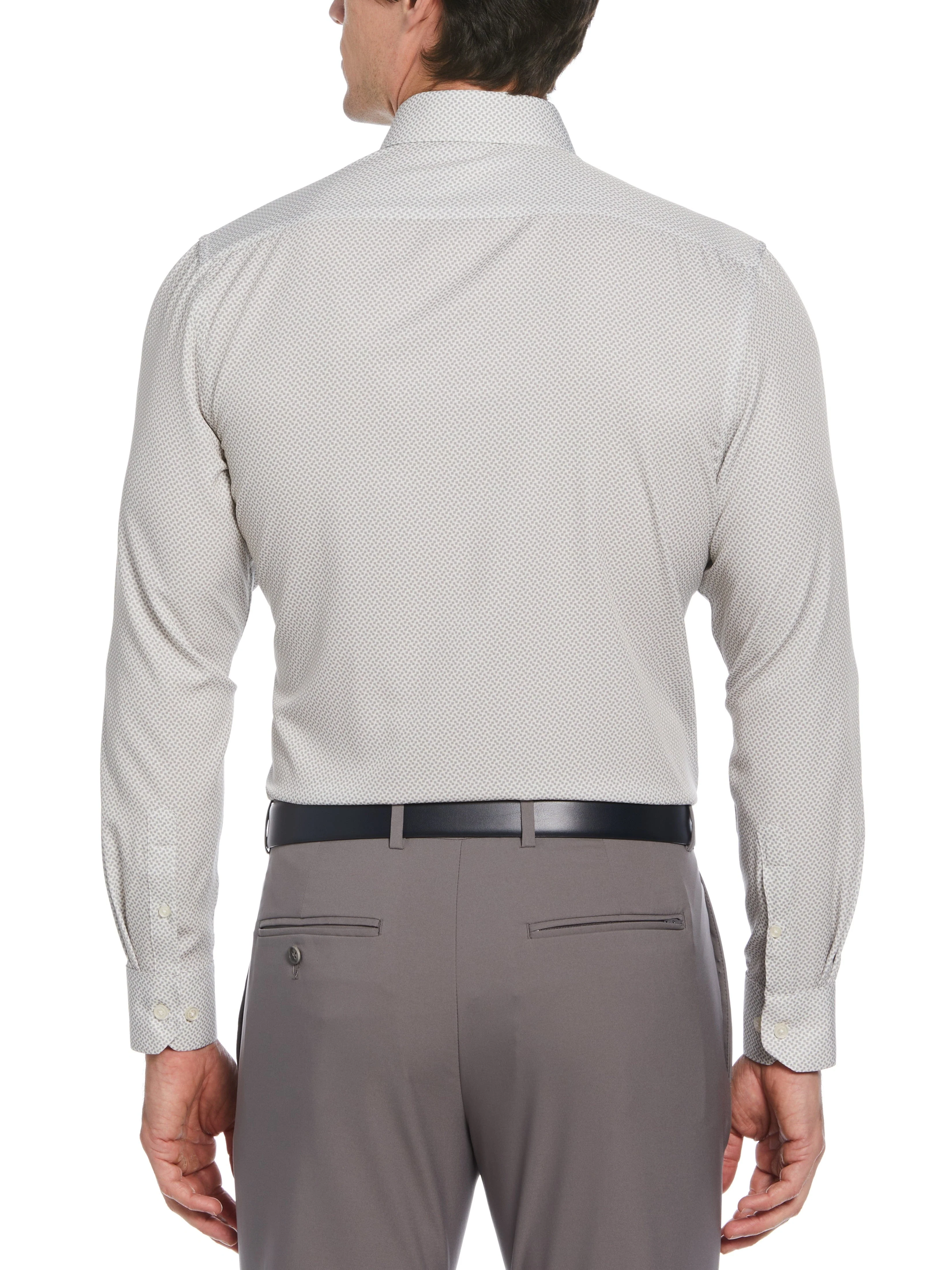 Slim Fit Total Stretch Square Microprint Dress Shirt - Image 2