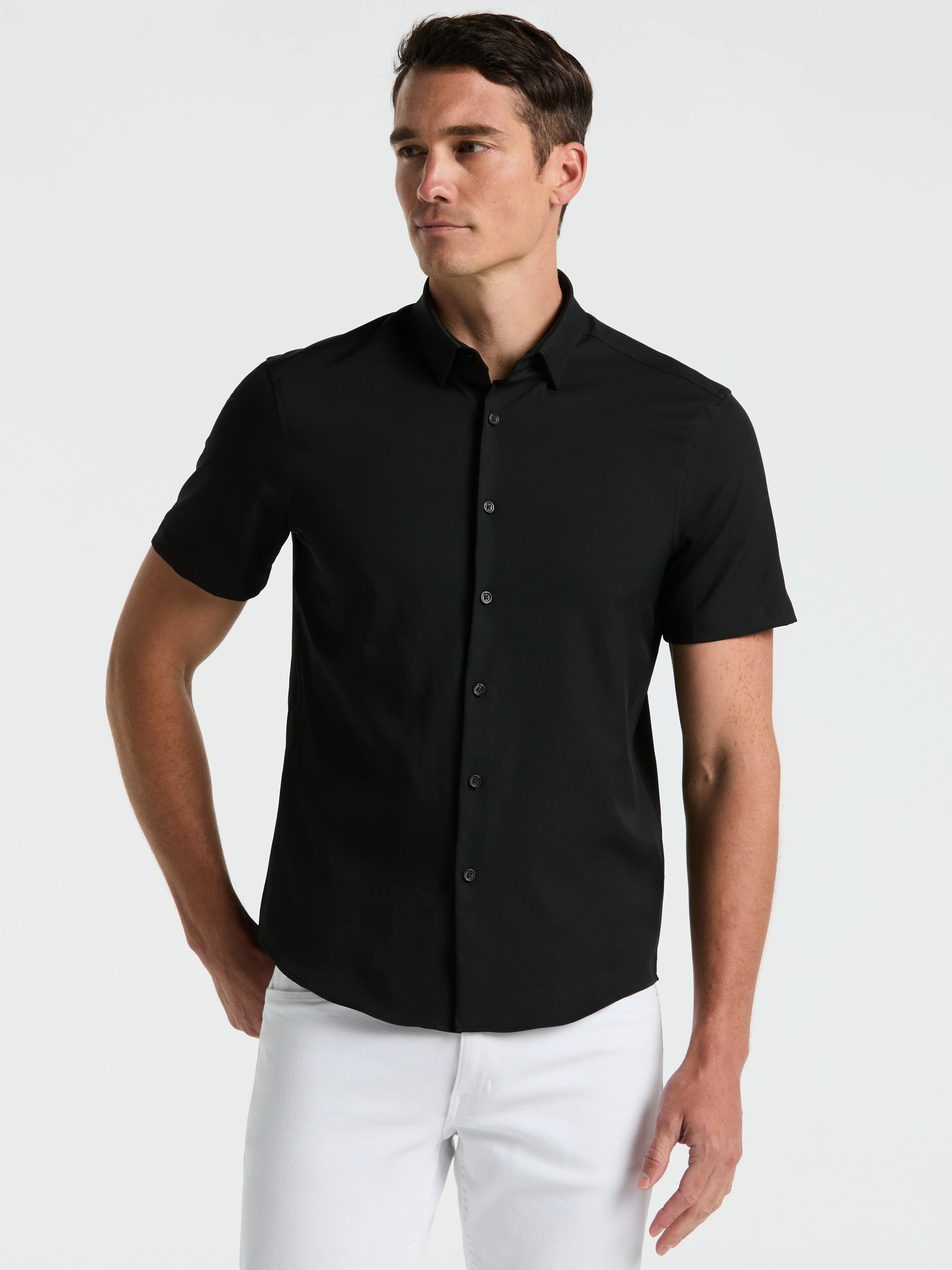 Slim Fit Total Stretch Solid Shirt - Image 11