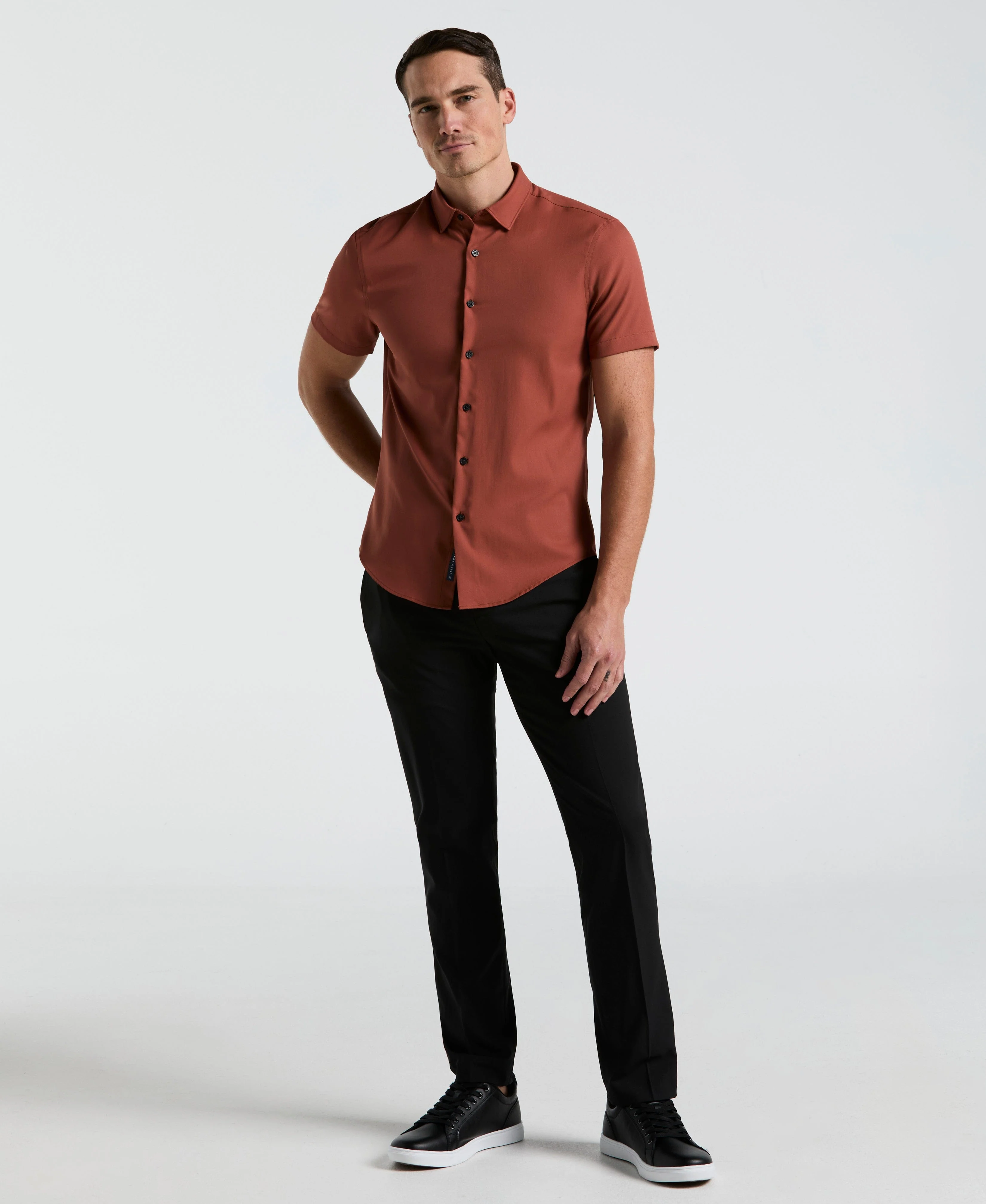 Slim Fit Total Stretch Solid Shirt - Image 4