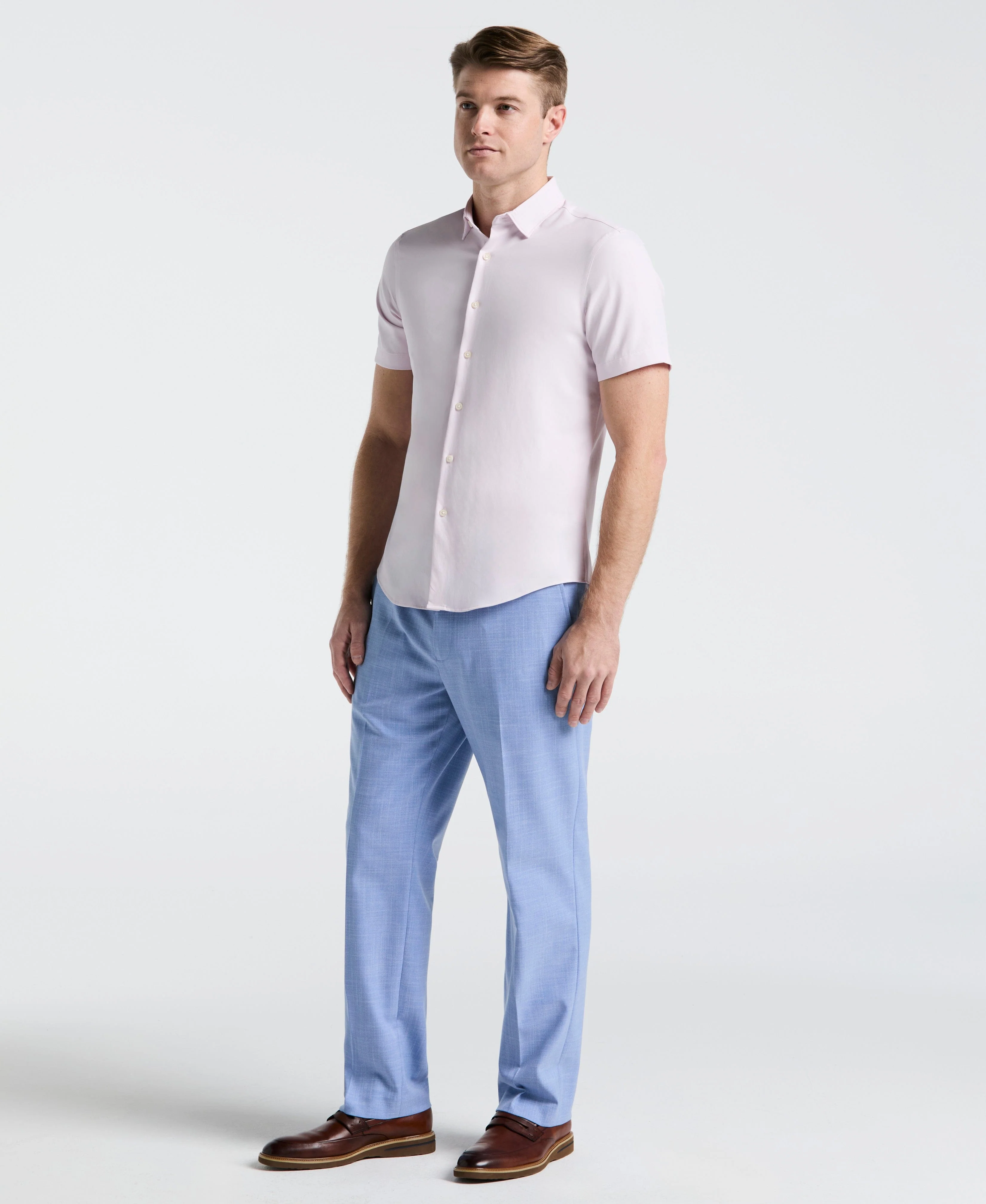 Slim Fit Total Stretch Solid Shirt - Image 4