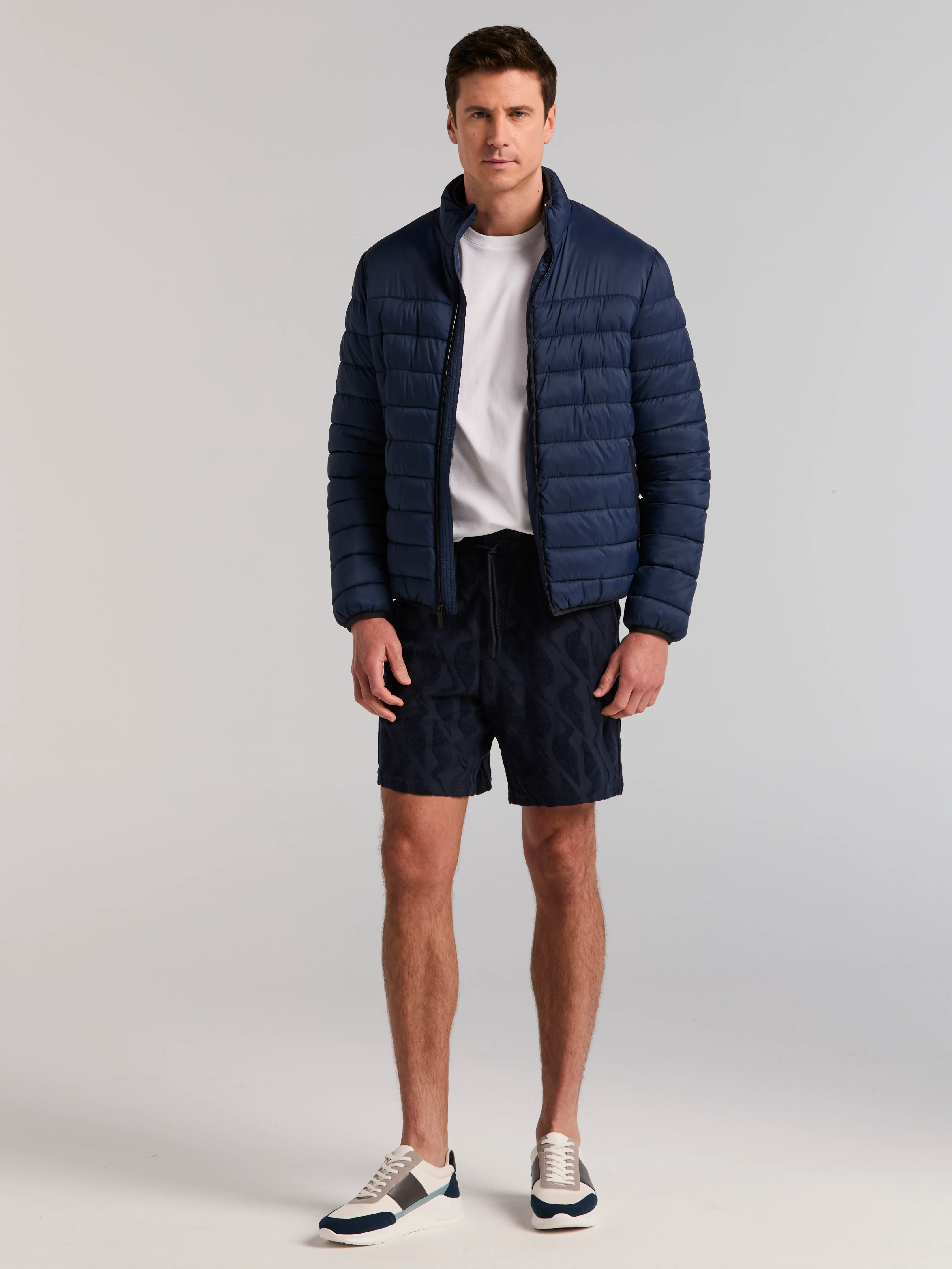 Jacquard Terry Cloth Drawstring Shorts - Image 5