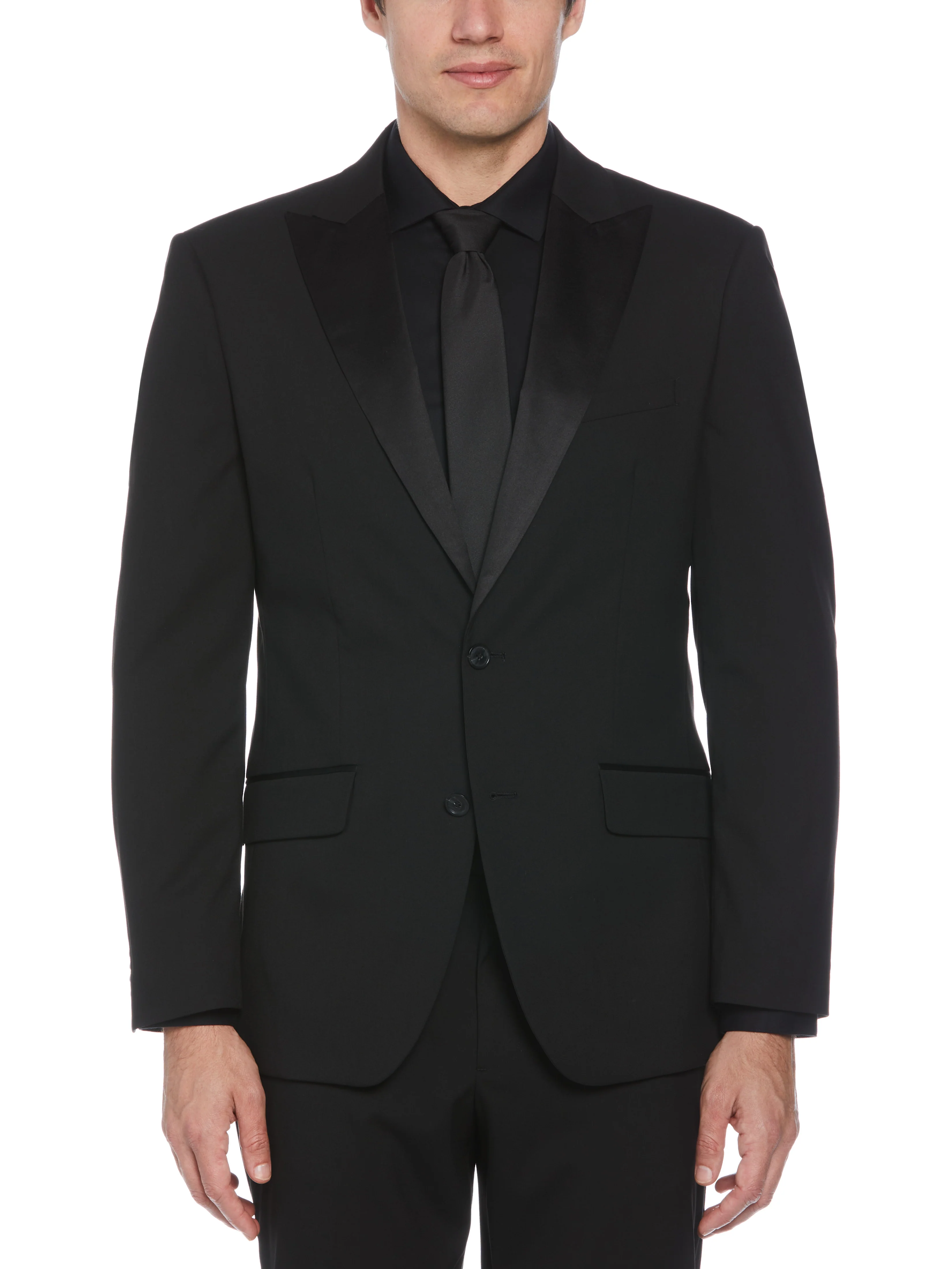 Satin Piecing Tuxedo Jacket