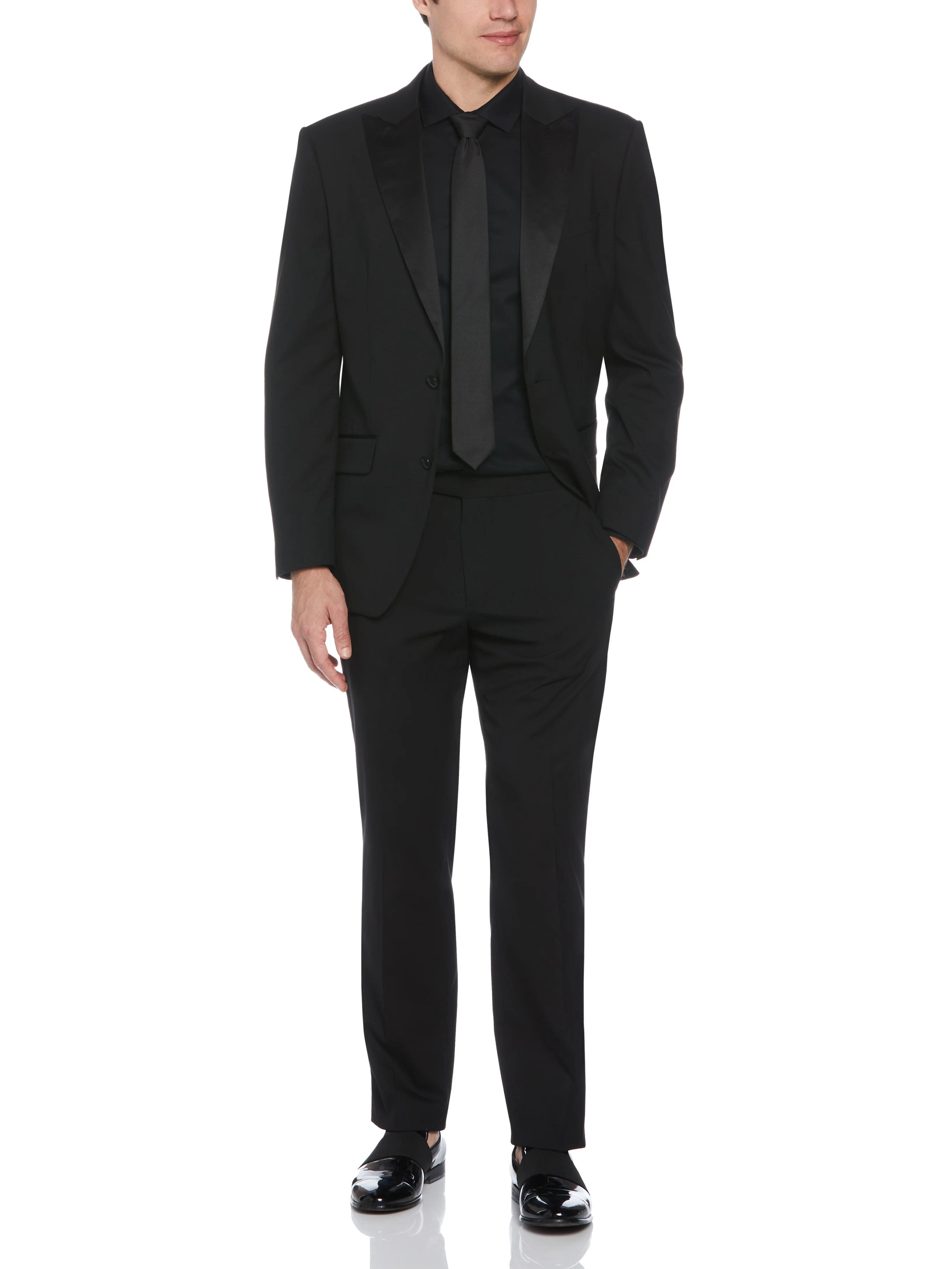 Satin Piecing Tuxedo Jacket - Image 6