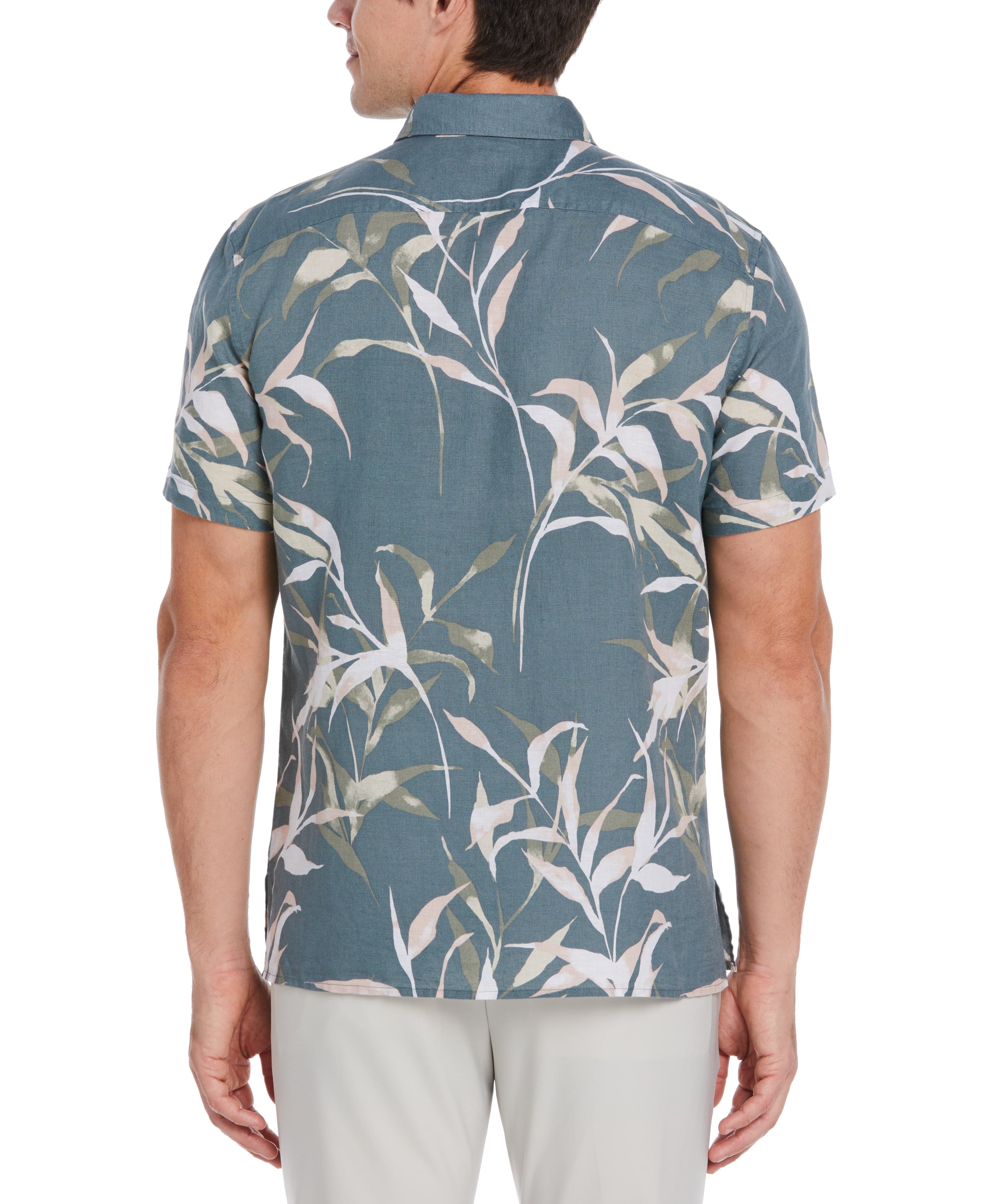 Untucked Large Floral Print Shirt - Blue - Image 2