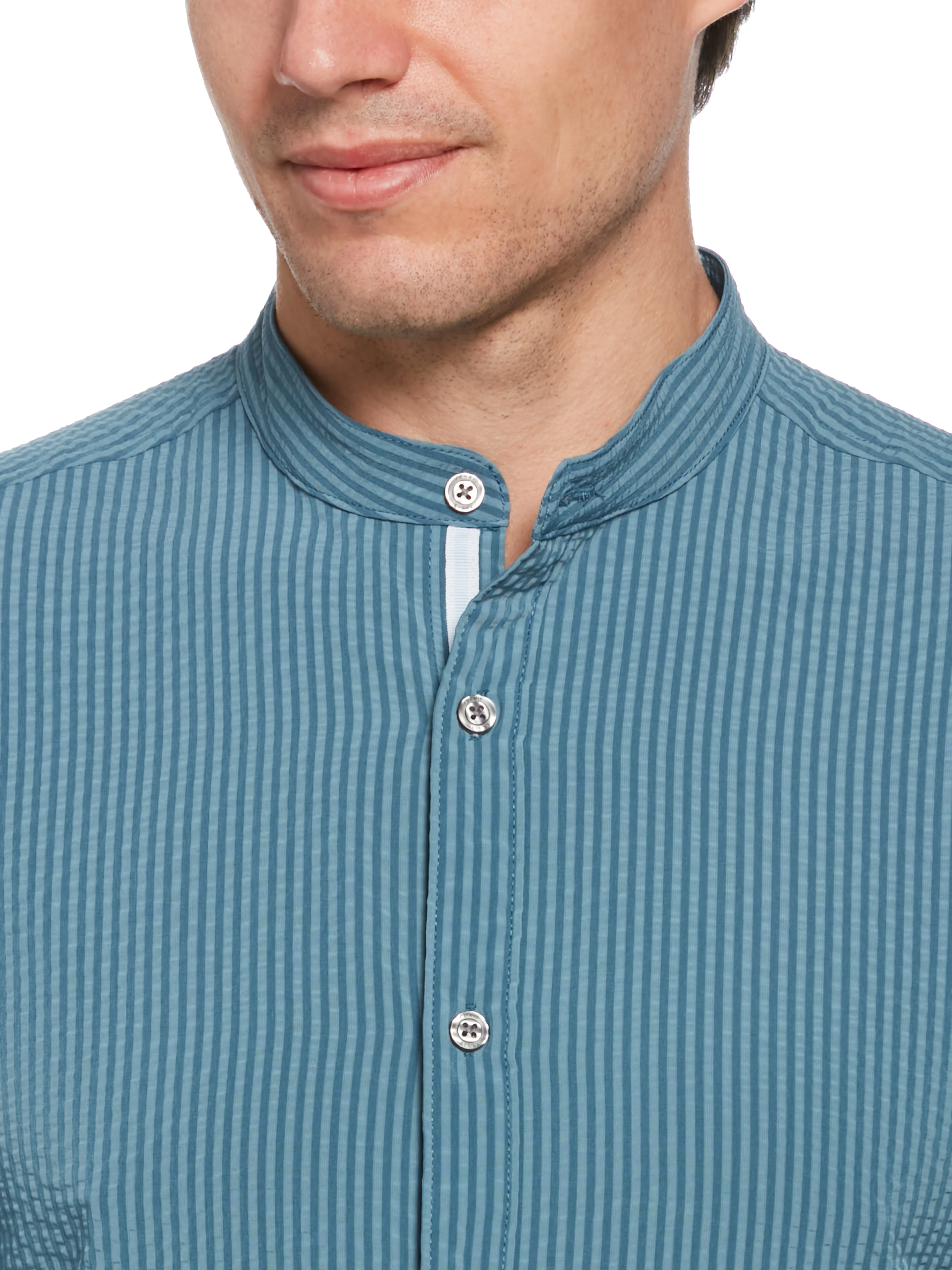 Untucked Total Stretch Slim Fit Seersucker Shirt - Image 5