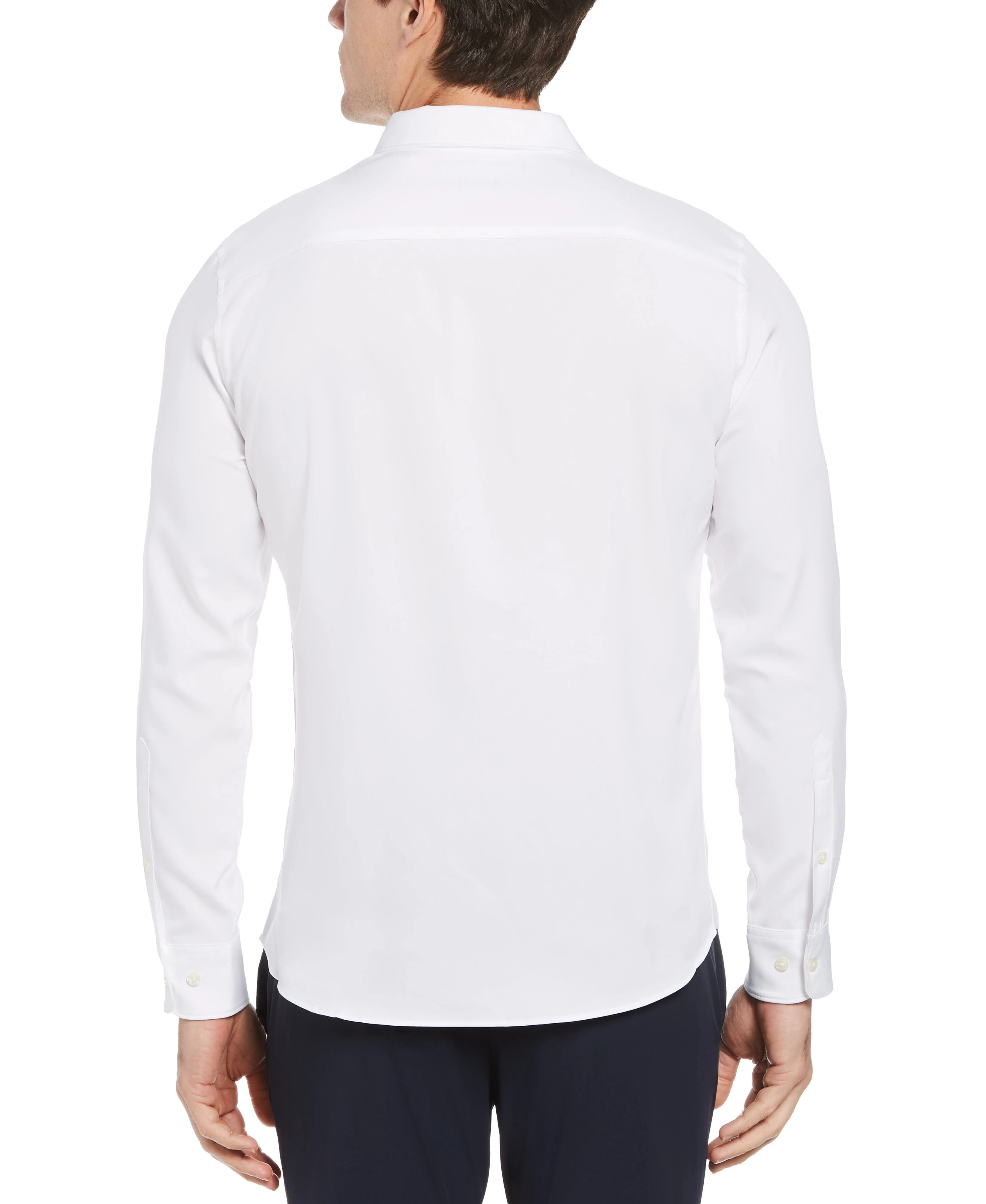 Big & Tall Untucked Total Stretch Solid Shirt - Image 2