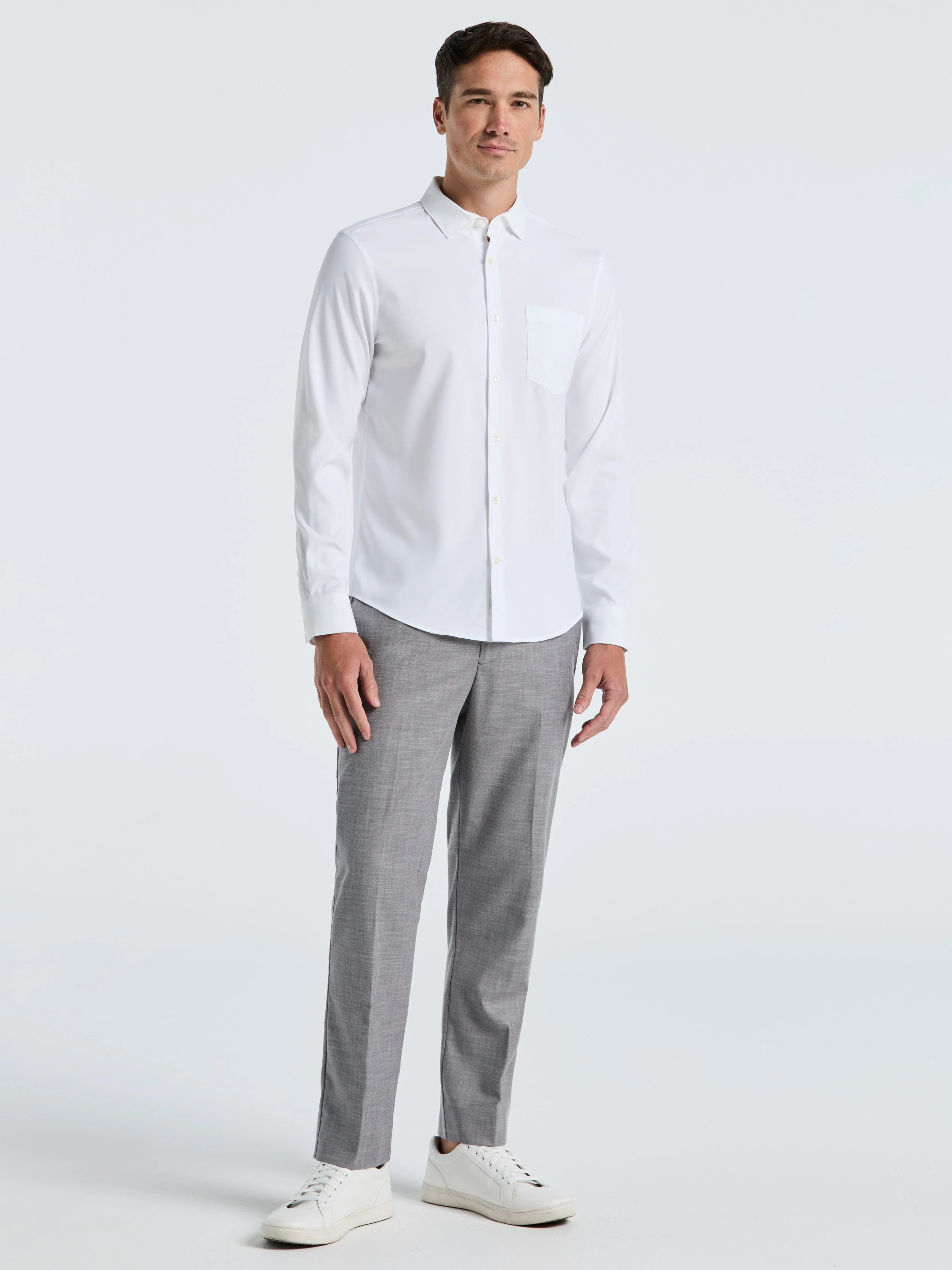 Untucked Total Stretch Slim Fit Solid Shirt - Image 4