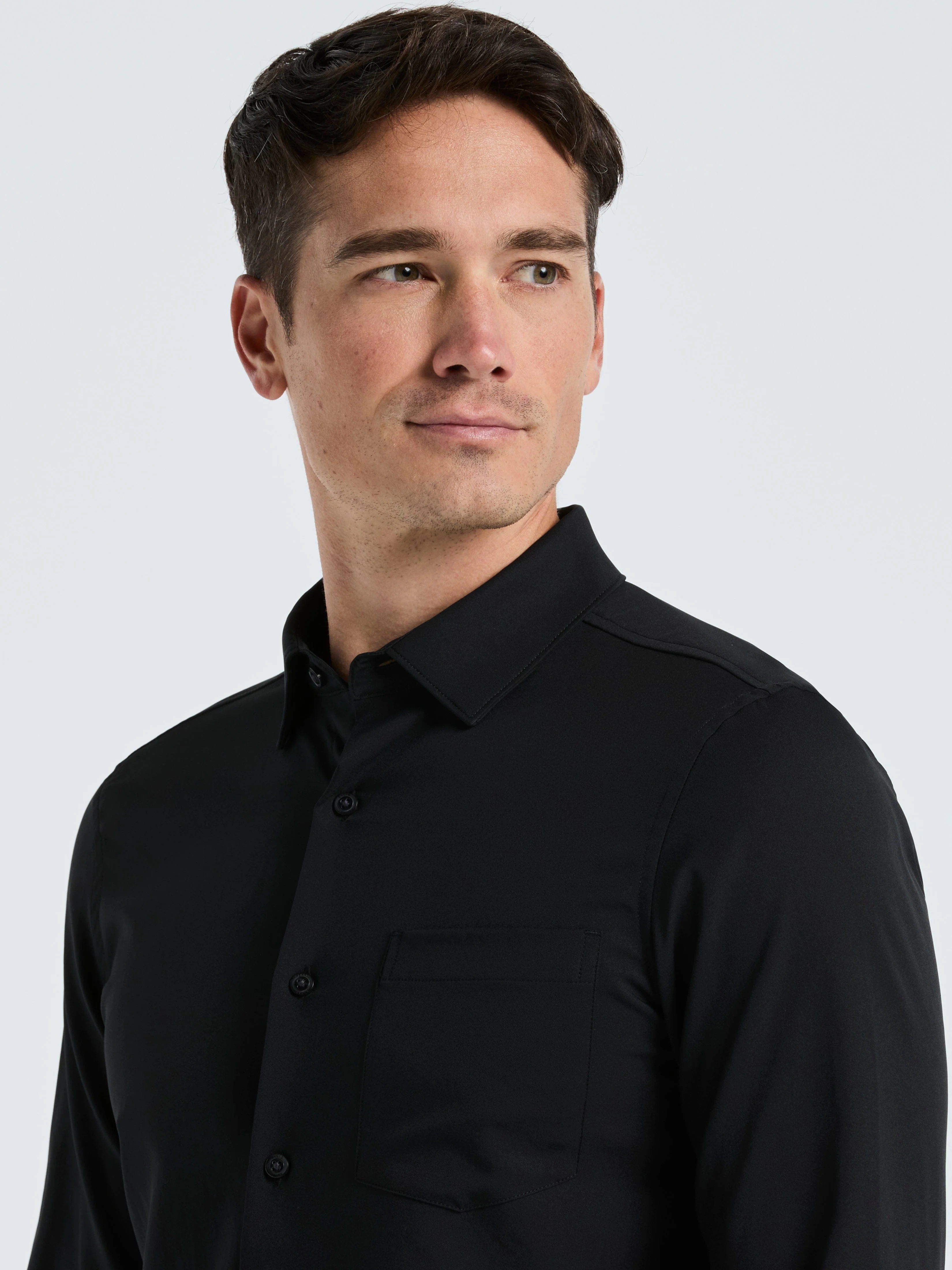 Untucked Total Stretch Slim Fit Solid Shirt - Image 6