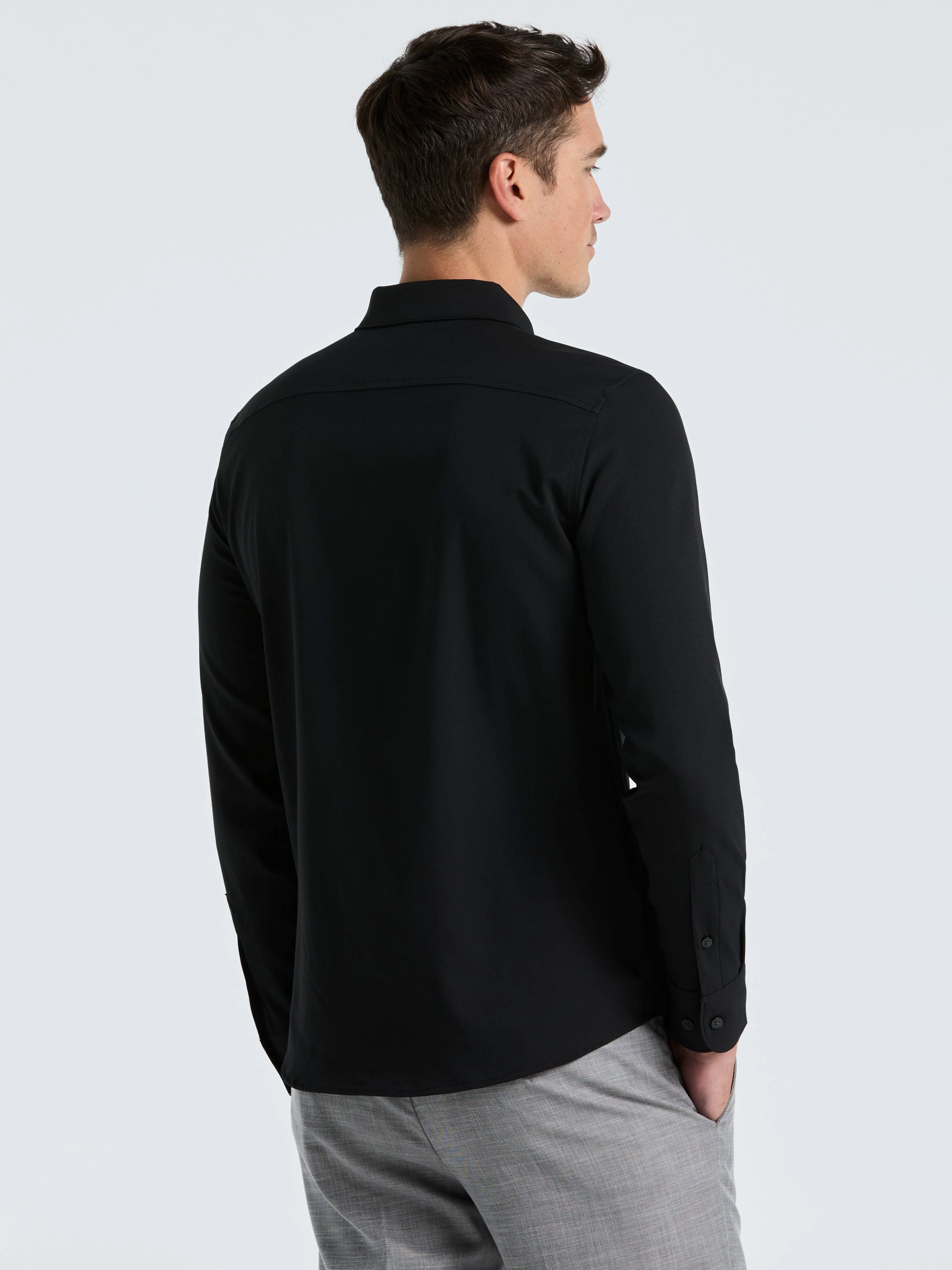 Untucked Total Stretch Slim Fit Solid Shirt - Image 7