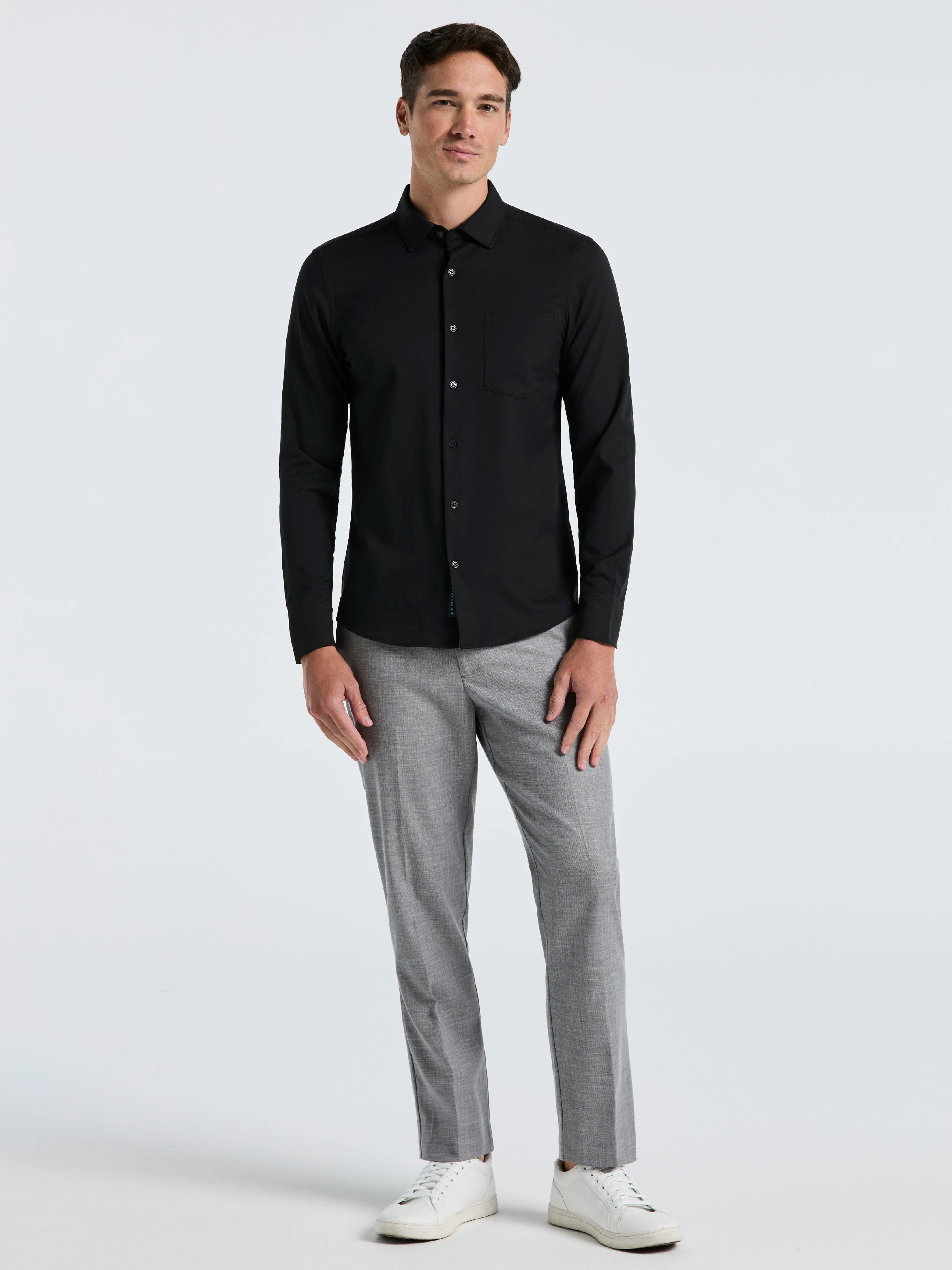 Untucked Total Stretch Slim Fit Solid Shirt - Image 8