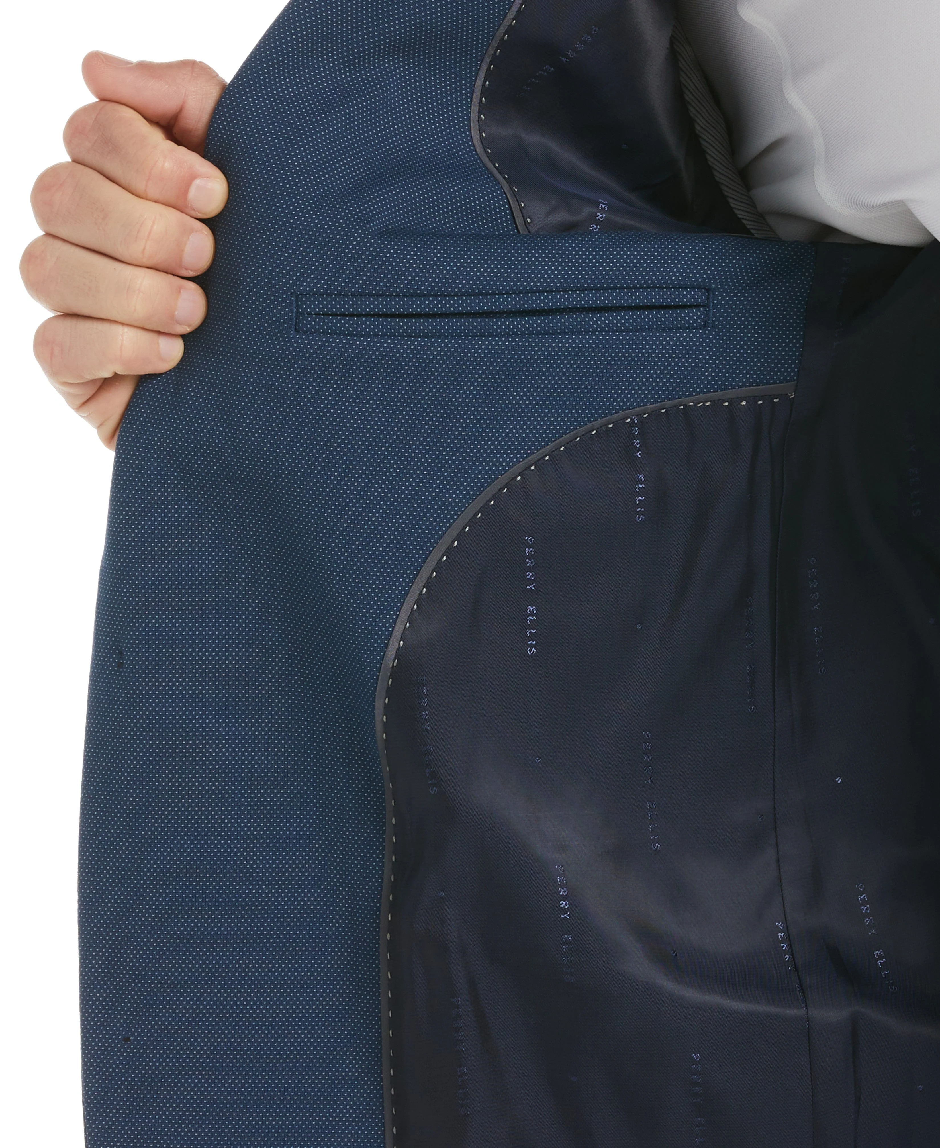 Very Slim Fit Textured Stretch Knit Suit Jacket - Image 4