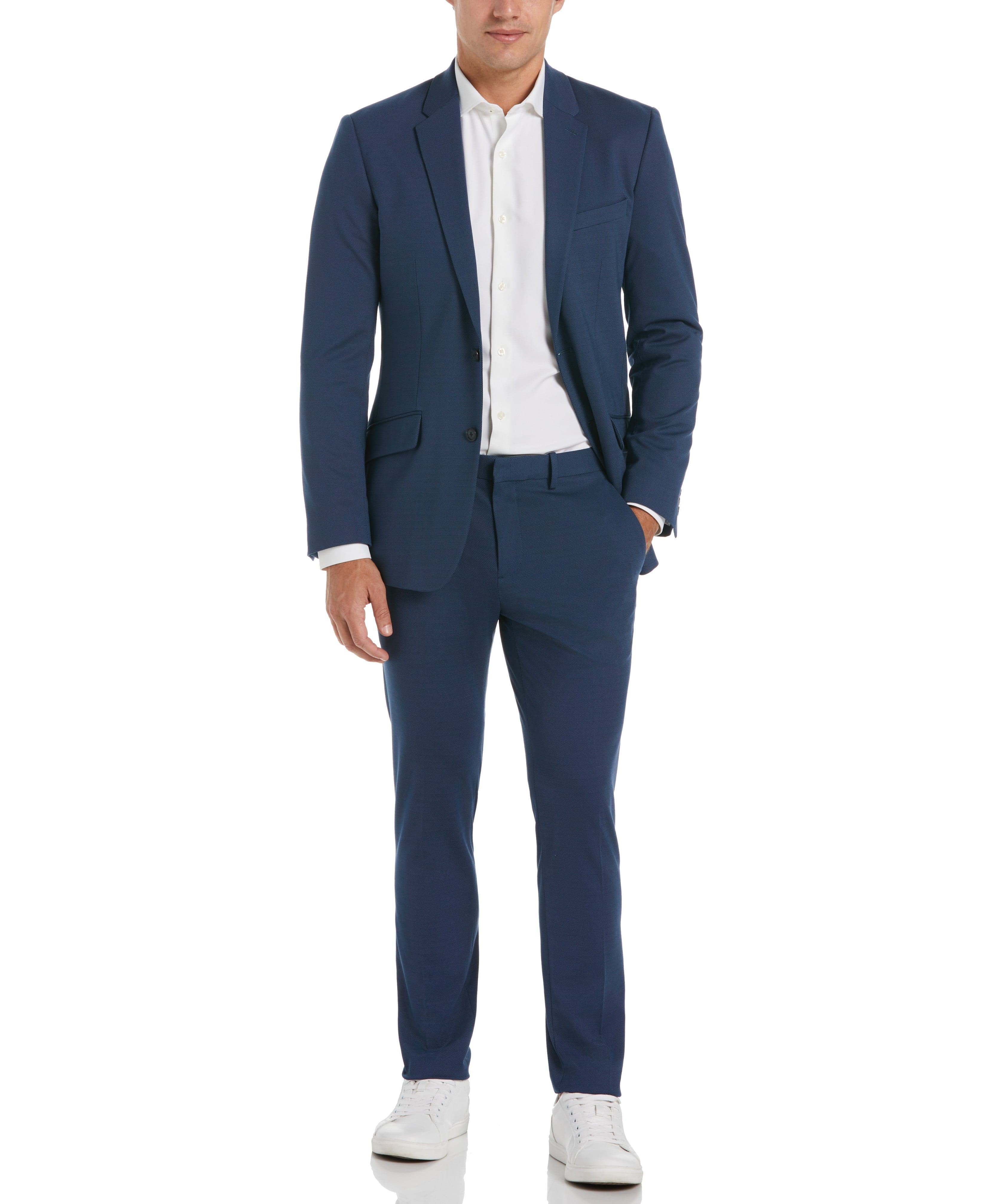 Very Slim Fit Textured Stretch Knit Suit Jacket - Image 5