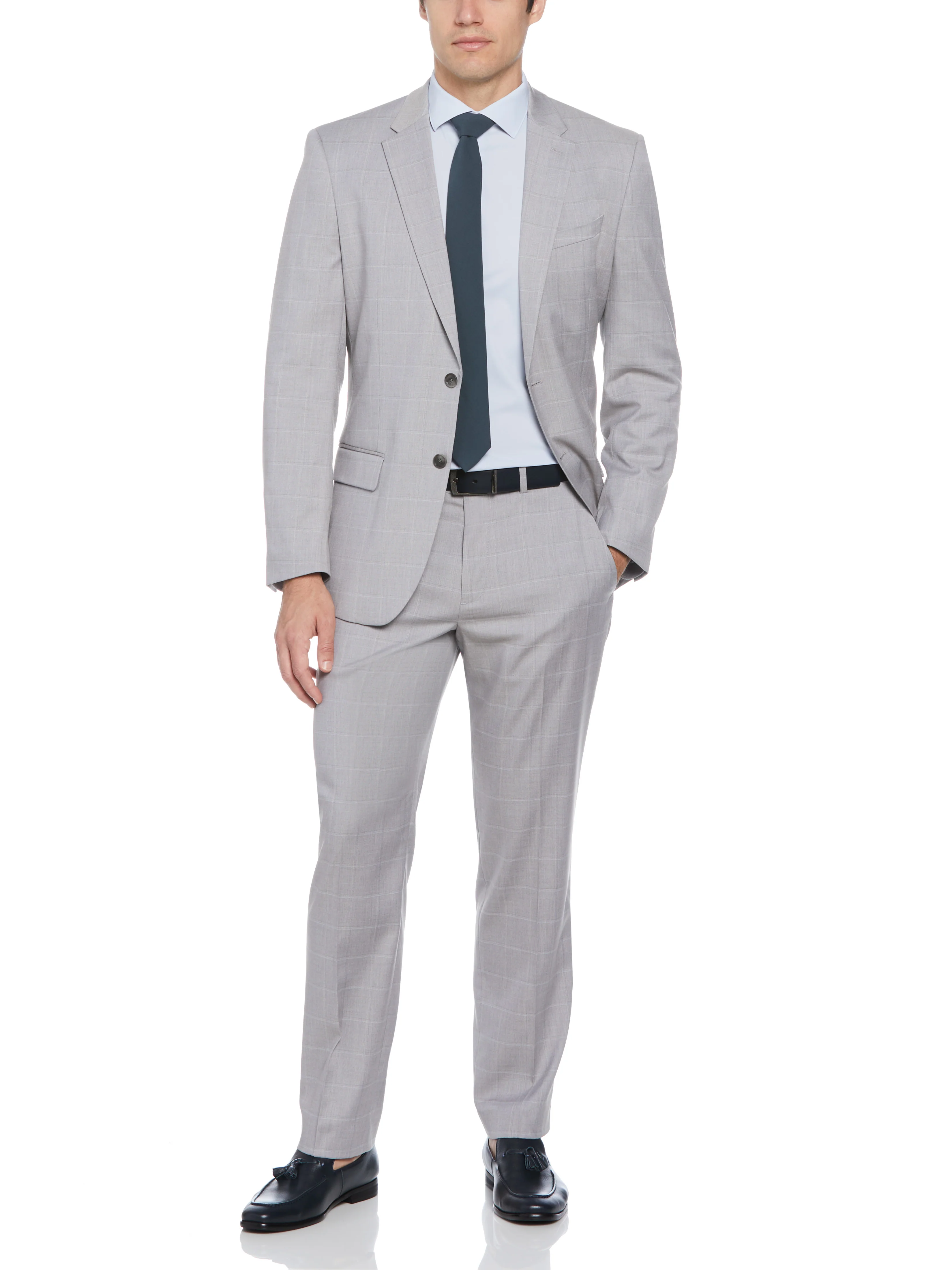 Windowpane Plaid Suit Jacket - Image 6